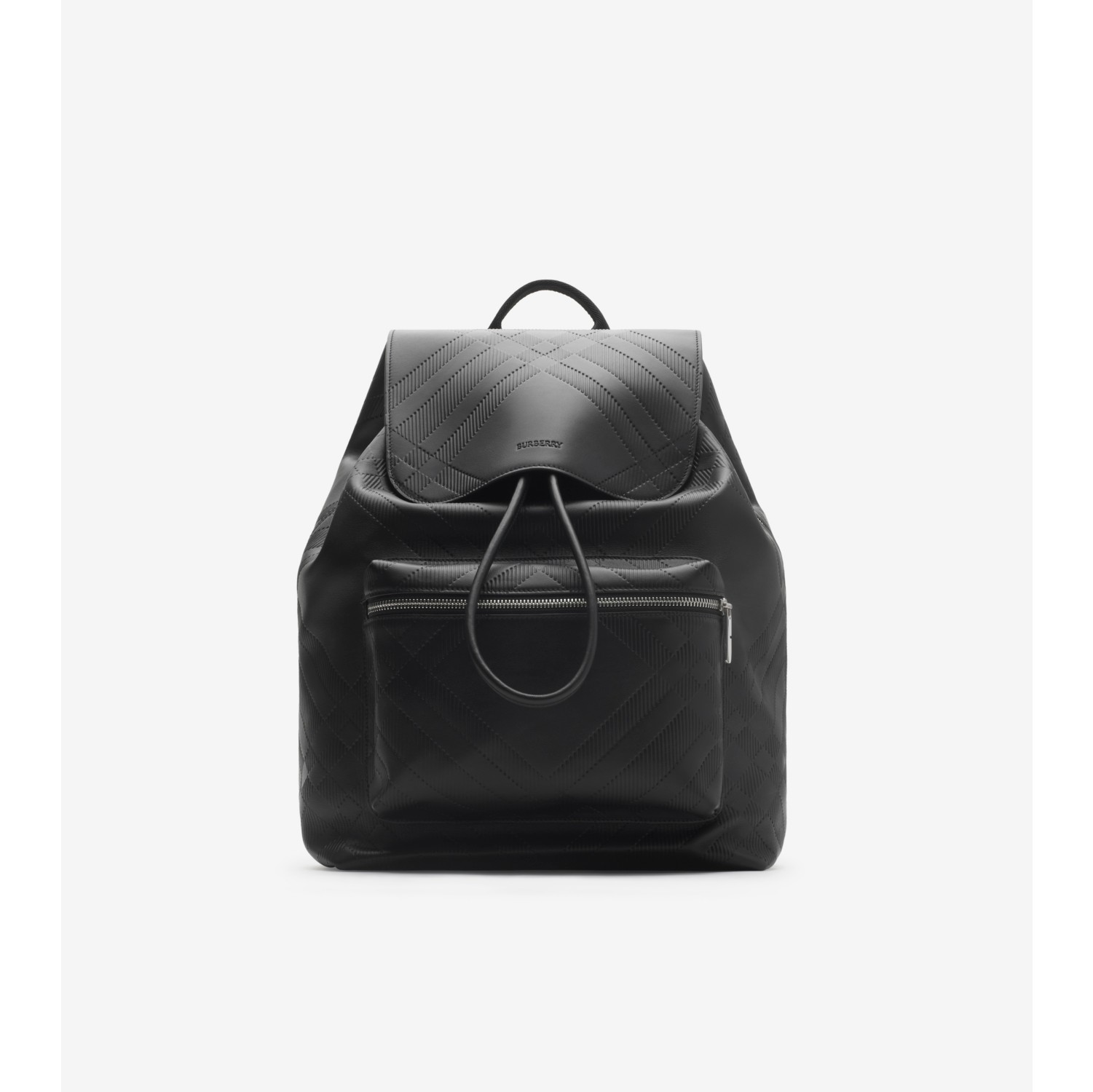 Embossed Check Backpack