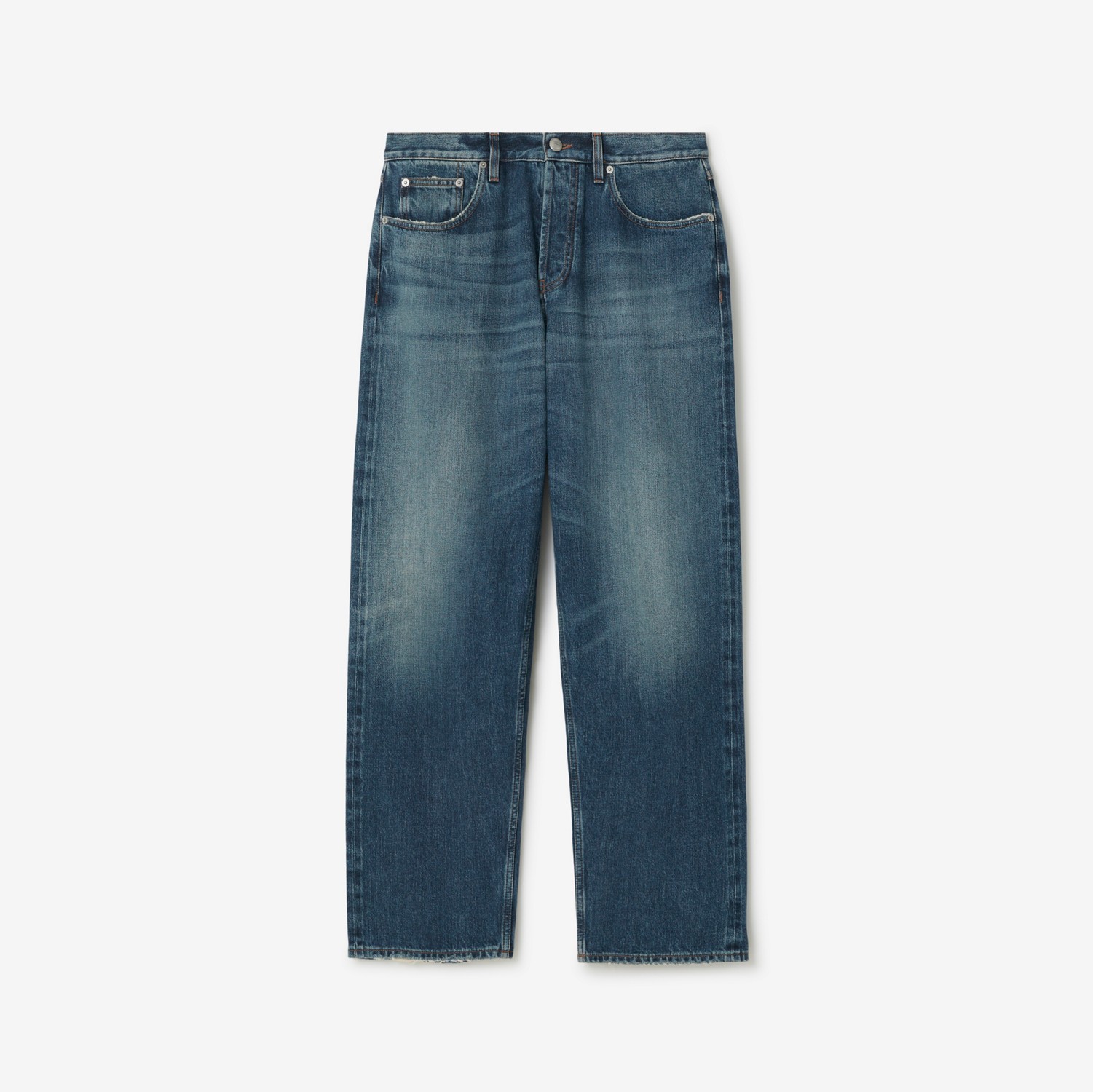 Calças jeans em brim japonês lavado (Com Lavagem Vintage) - Homens | Burberry® oficial