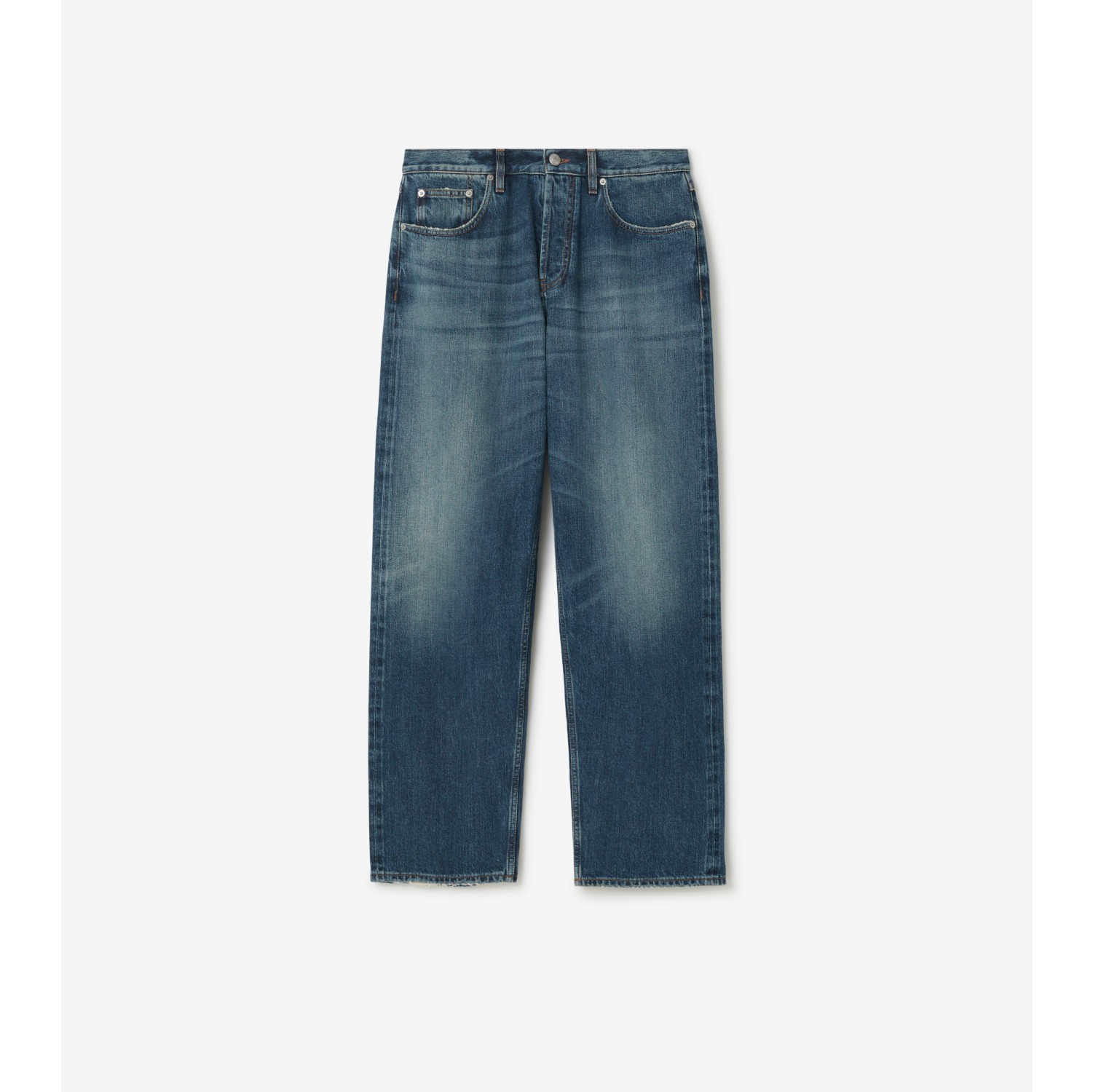 Washed Japanese Denim Jeans in Vintage - Men | Burberry® Official