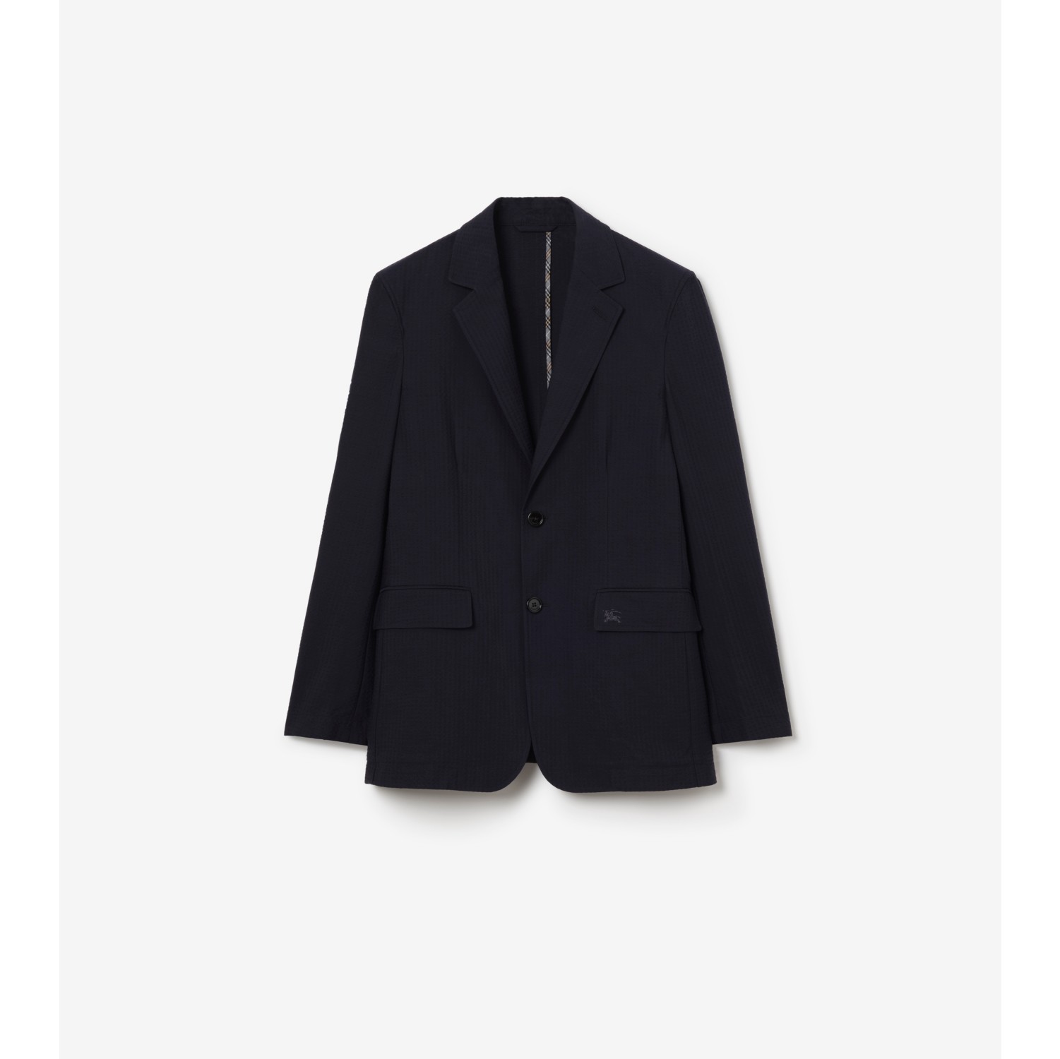 Seersucker Cotton Linen Tailored Jacket
