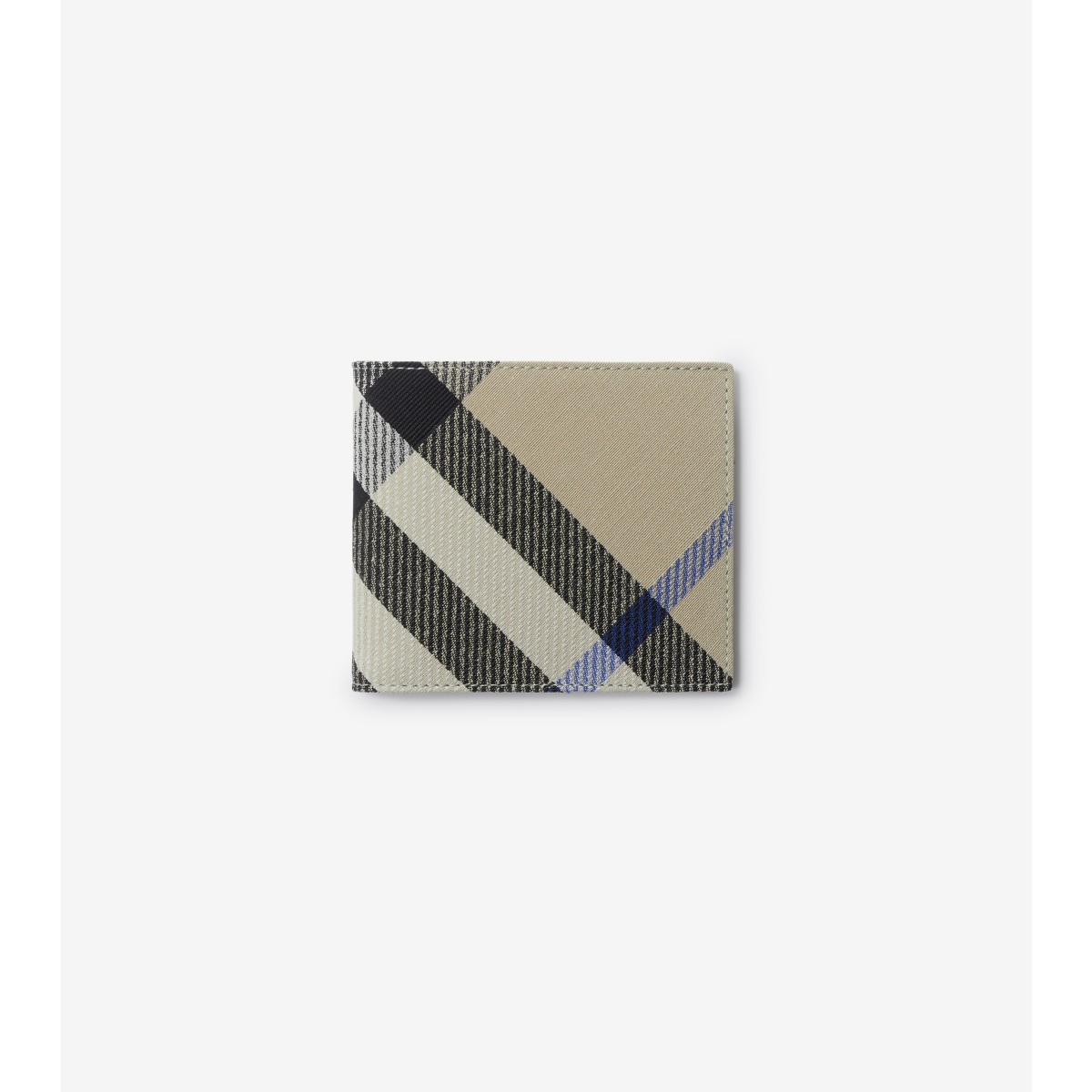 Burberry Checked Bi-fold Wallet In Lichen