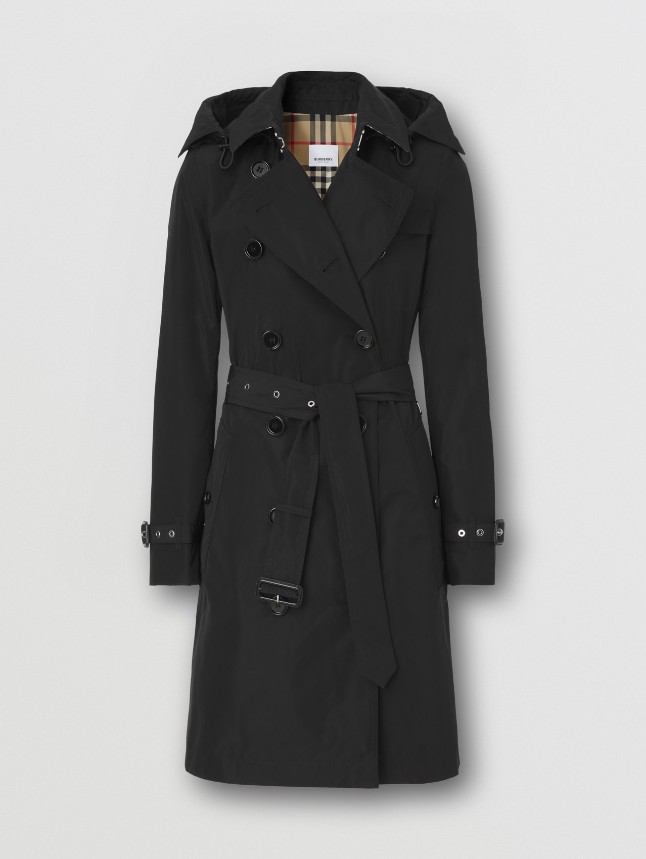 Burberry Baumwolle Andere materialien trench coat in Schwarz Damen Bekleidung Mäntel Regenjacken und Trenchcoats 