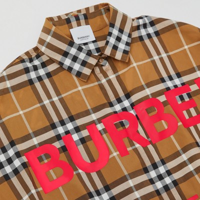 tan burberry shirt