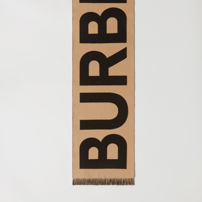 logo wool jacquard scarf burberry