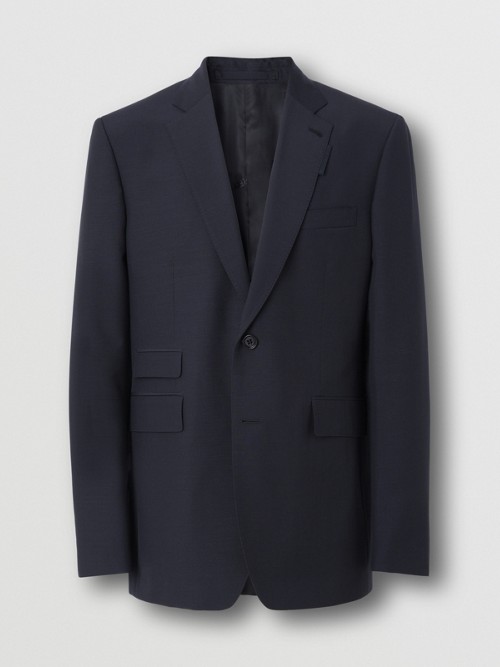 Burberry Classic Fit Wool Mohair Tailored Jacket In Navy