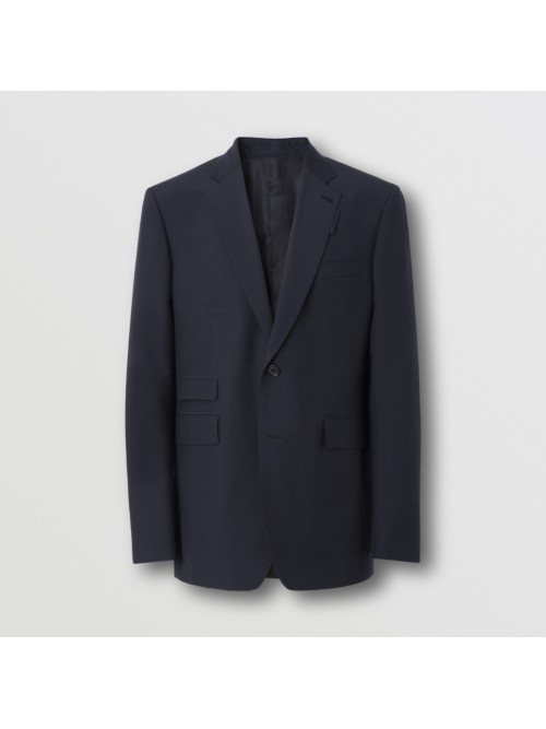Burberry Classic Fit Wool Mohair Tailored Jacket In Navy