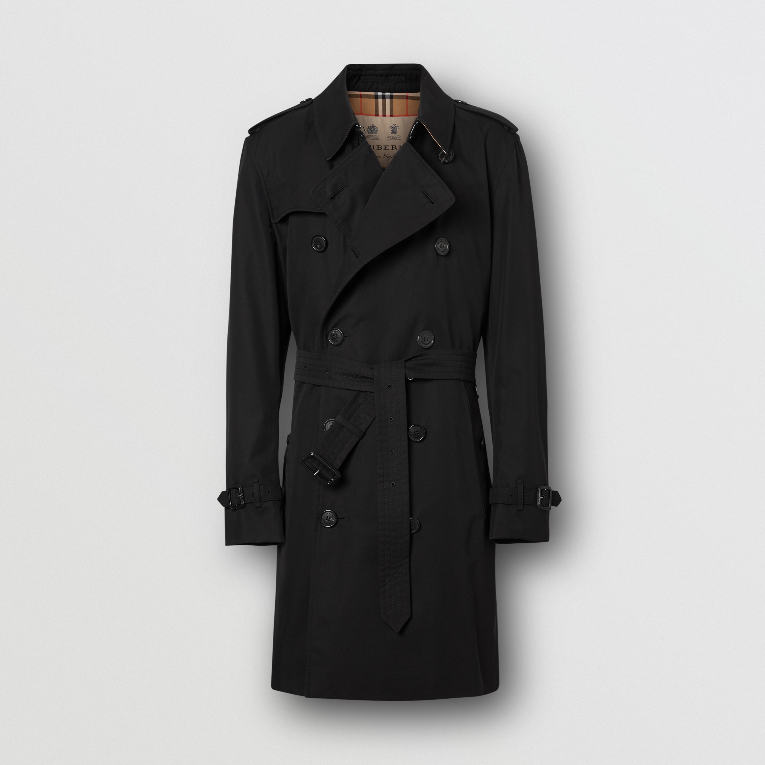 The Mid-length Kensington Heritage Trench Coat in Black - Men | Burberry® Official - 4