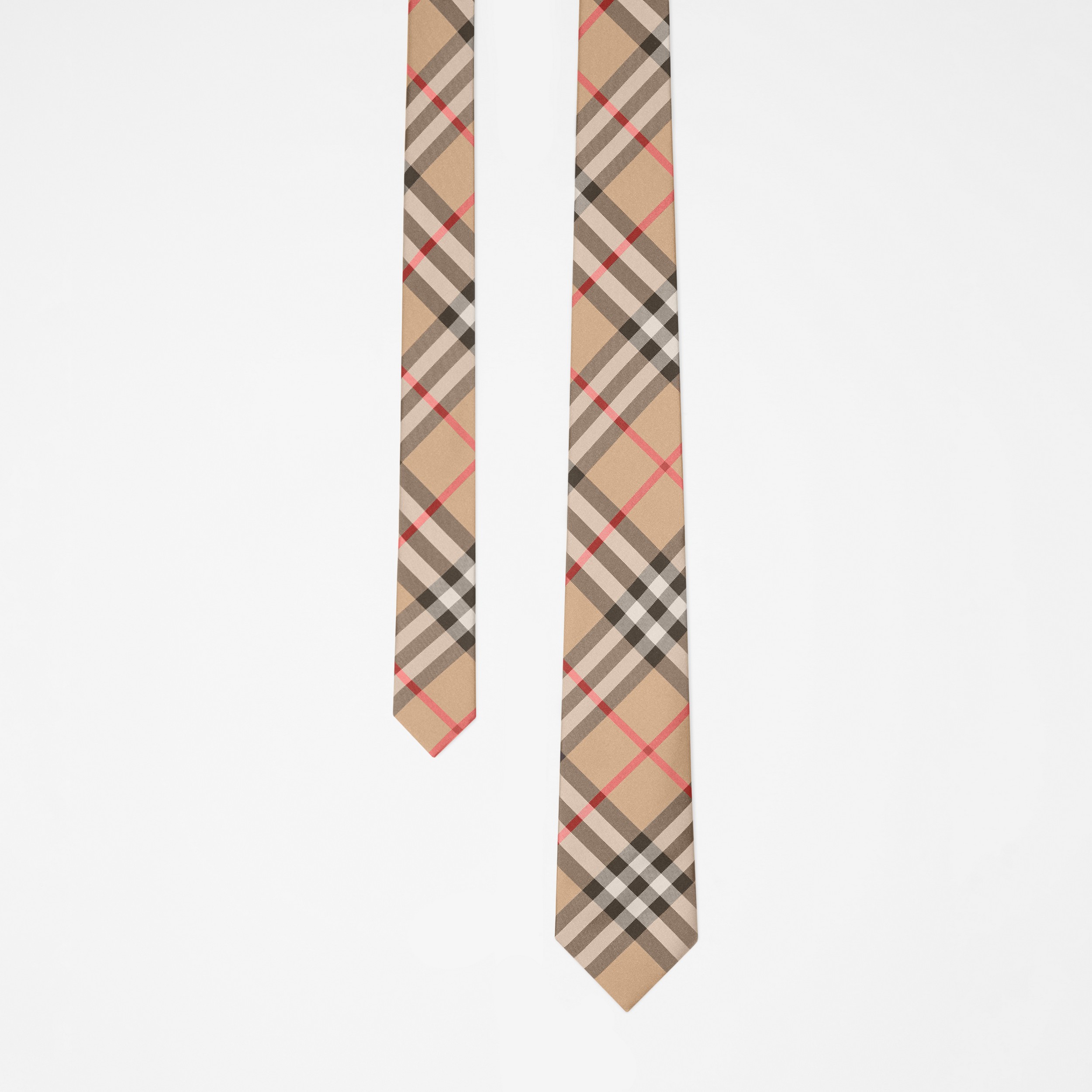 Classic Cut Vintage Check Silk Tie in Archive Beige - Men | Burberry® Official - 1