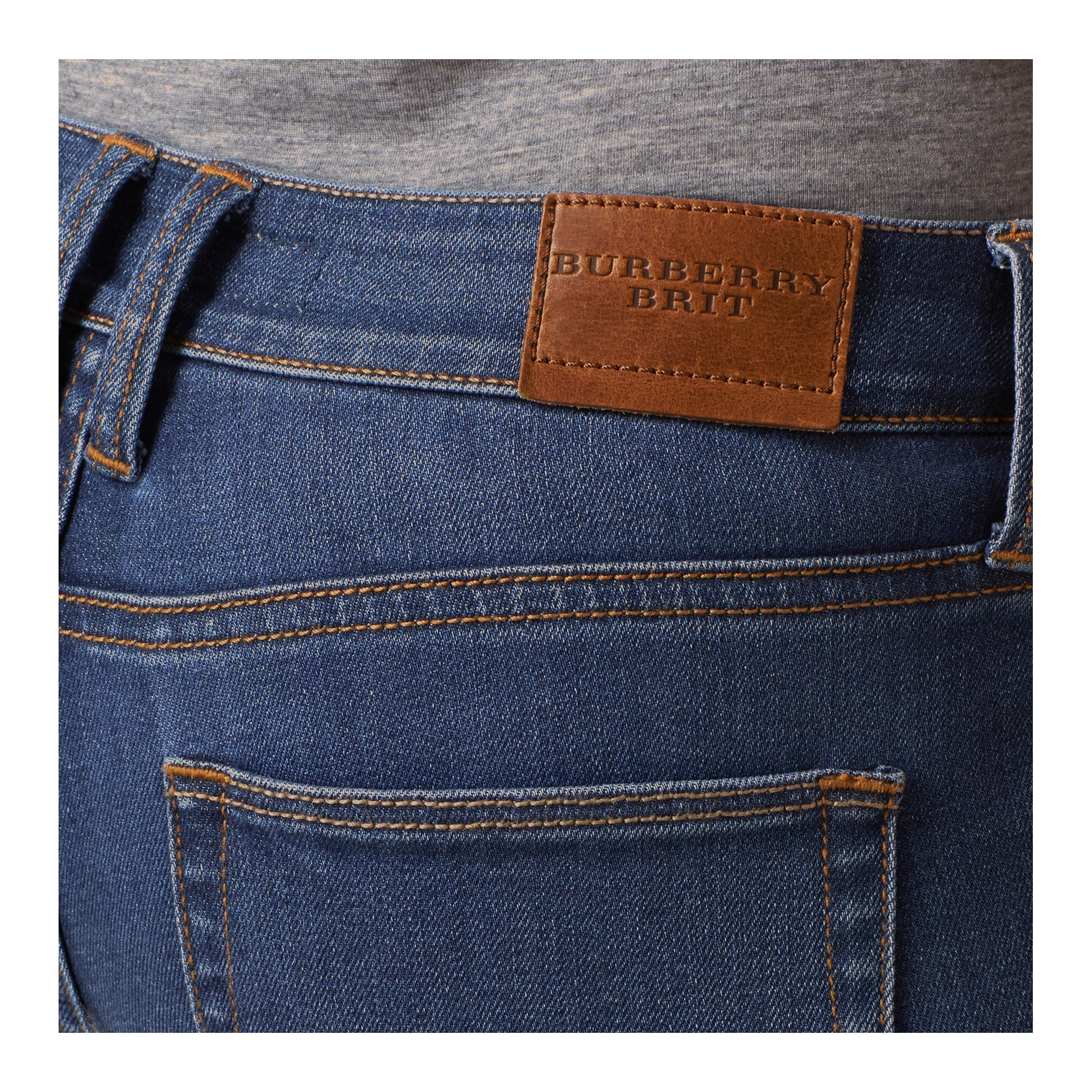 Skinny Fit Low-rise Power-stretch Jeans in Mid Indigo - Women | Burberry