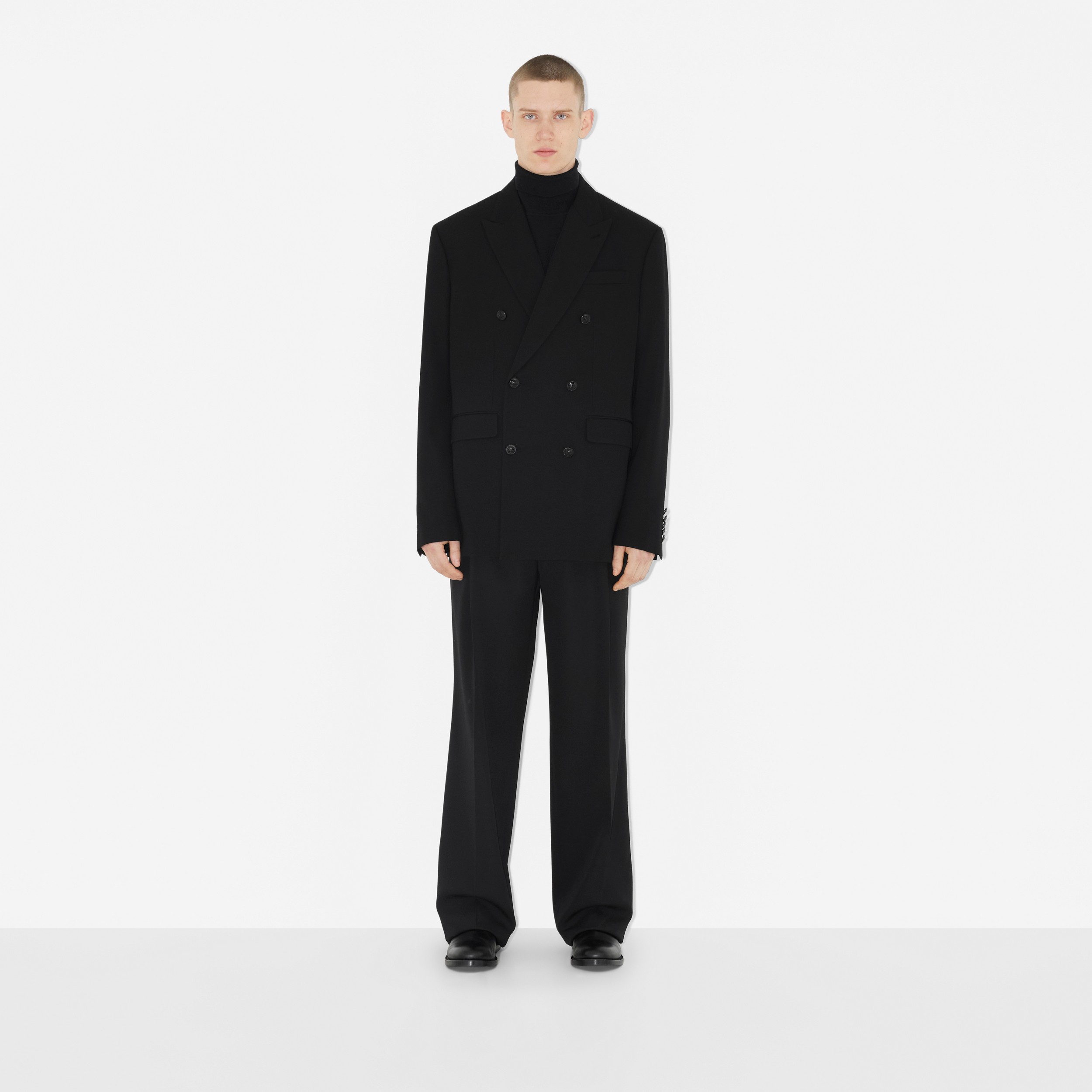 Veste de costume oversize en laine (Noir) - Homme | Site officiel Burberry® - 2