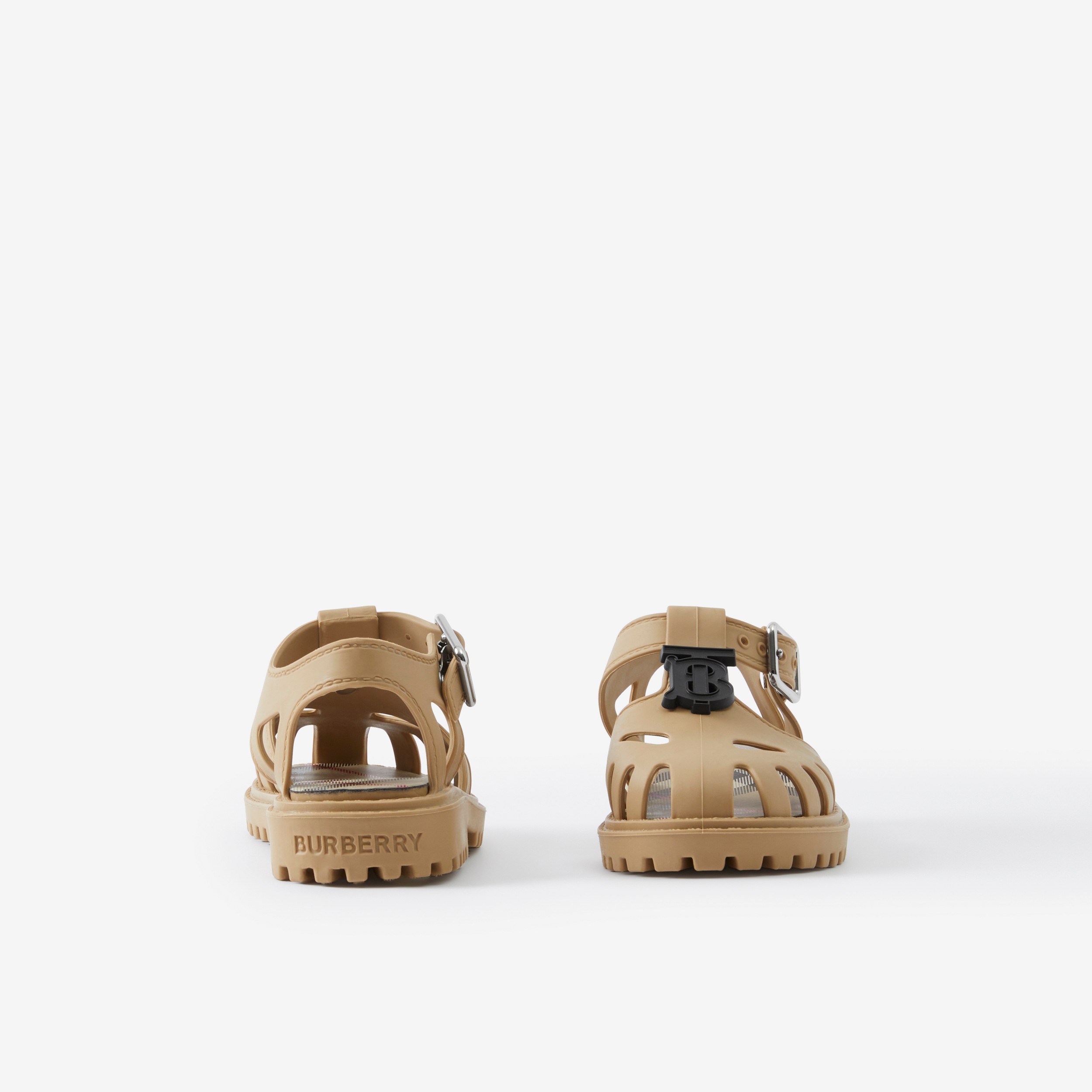 Sandalias en goma con motivo de monograma (Beige Vintage) - Niños | Burberry® oficial - 4