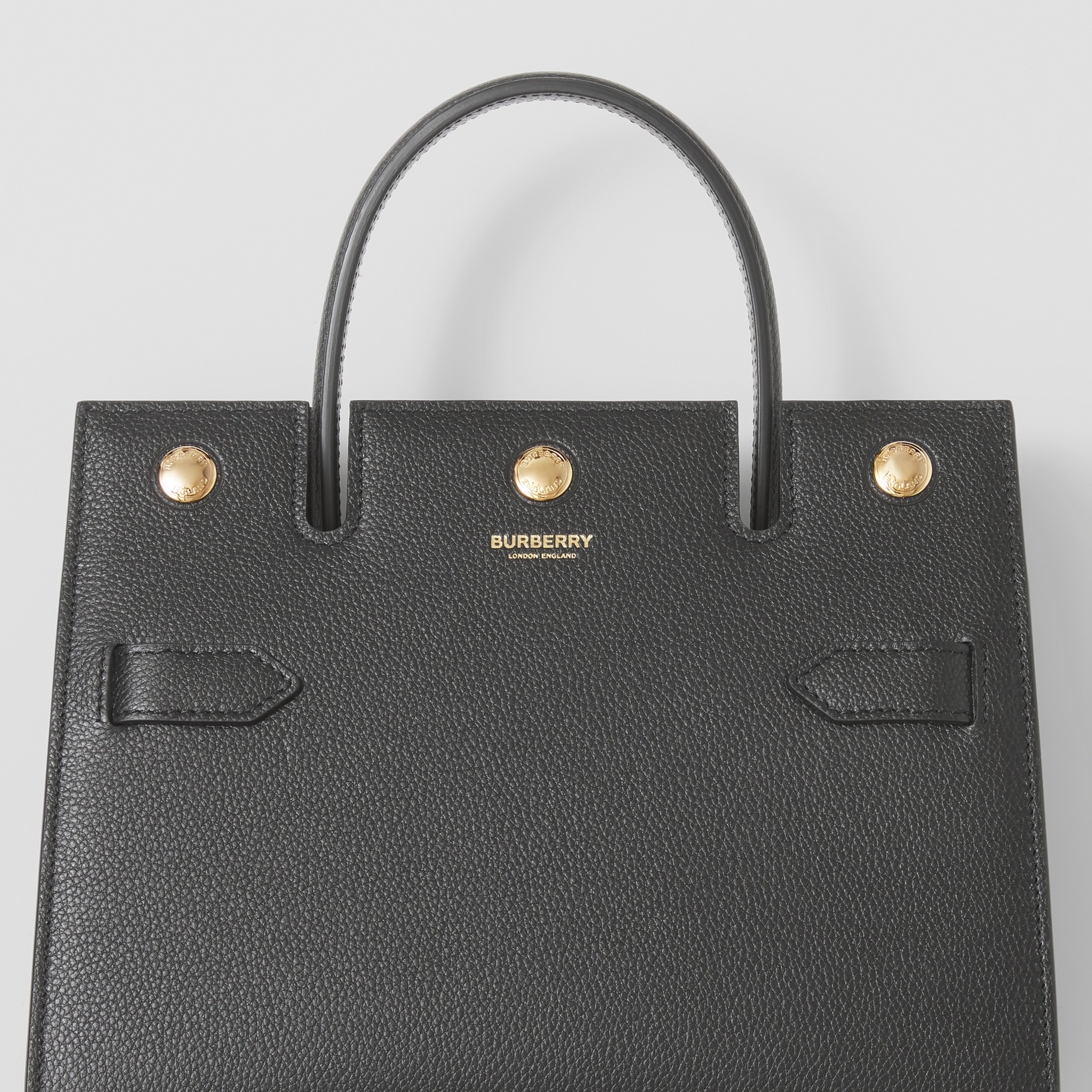 Mini Leather Title Bag in Black - Women | Burberry® Official - 2