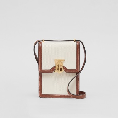 white and tan bag