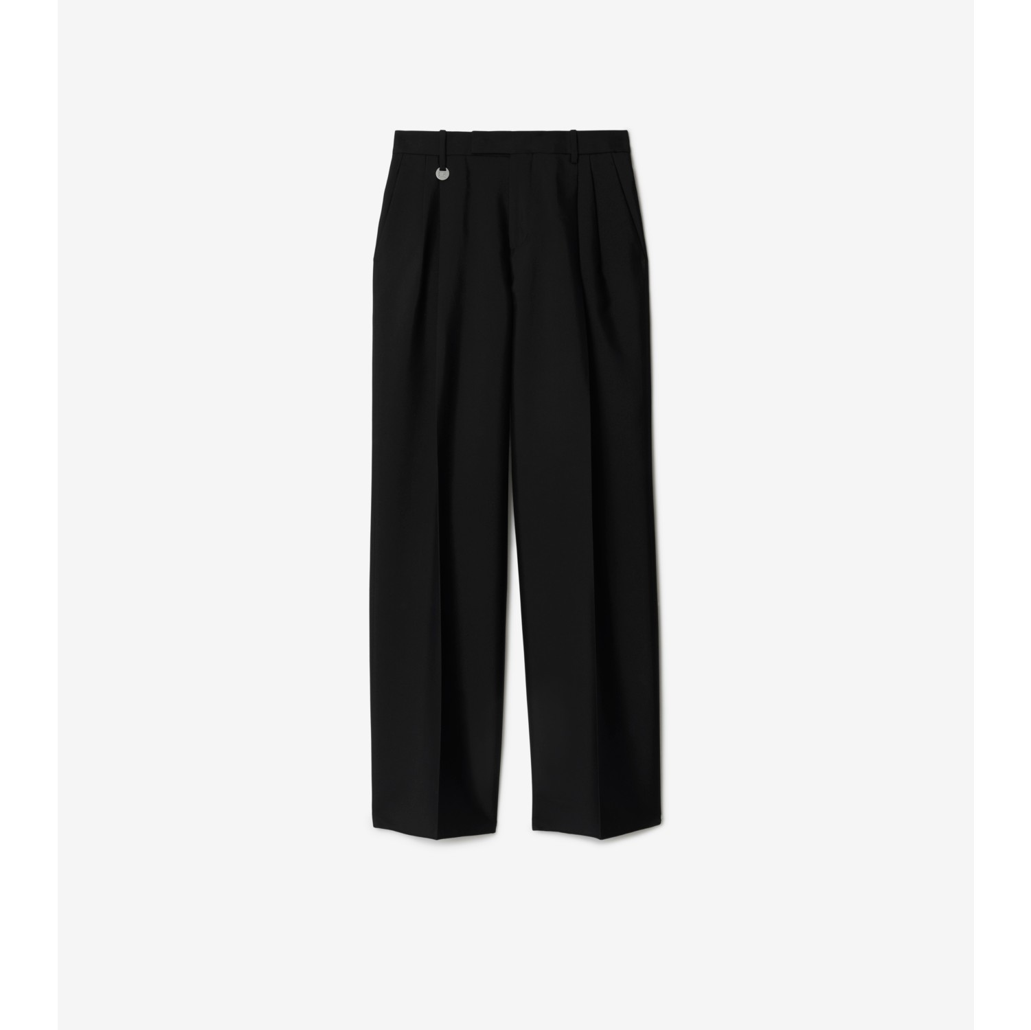 Wide-leg tailored trousers with elasticated waistband - Trousers - Women