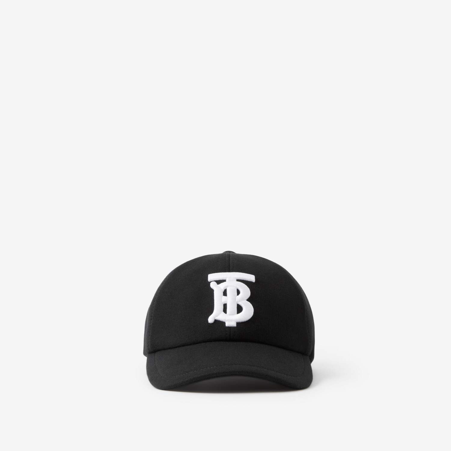 Gorra de béisbol en tejido jersey de algodón con motivo de monograma (Negro) | Burberry® oficial