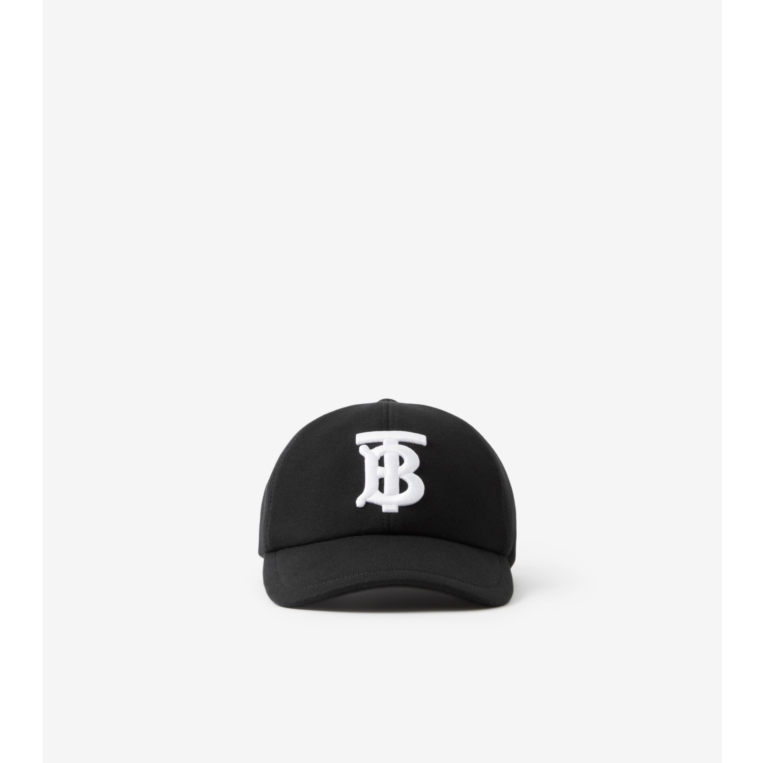 Monogram Motif Cotton Jersey Baseball Cap in Black | Burberry