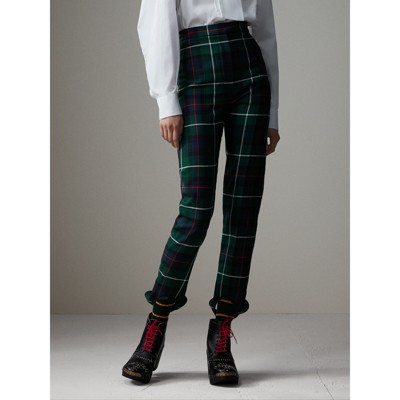 burberry plaid trousers