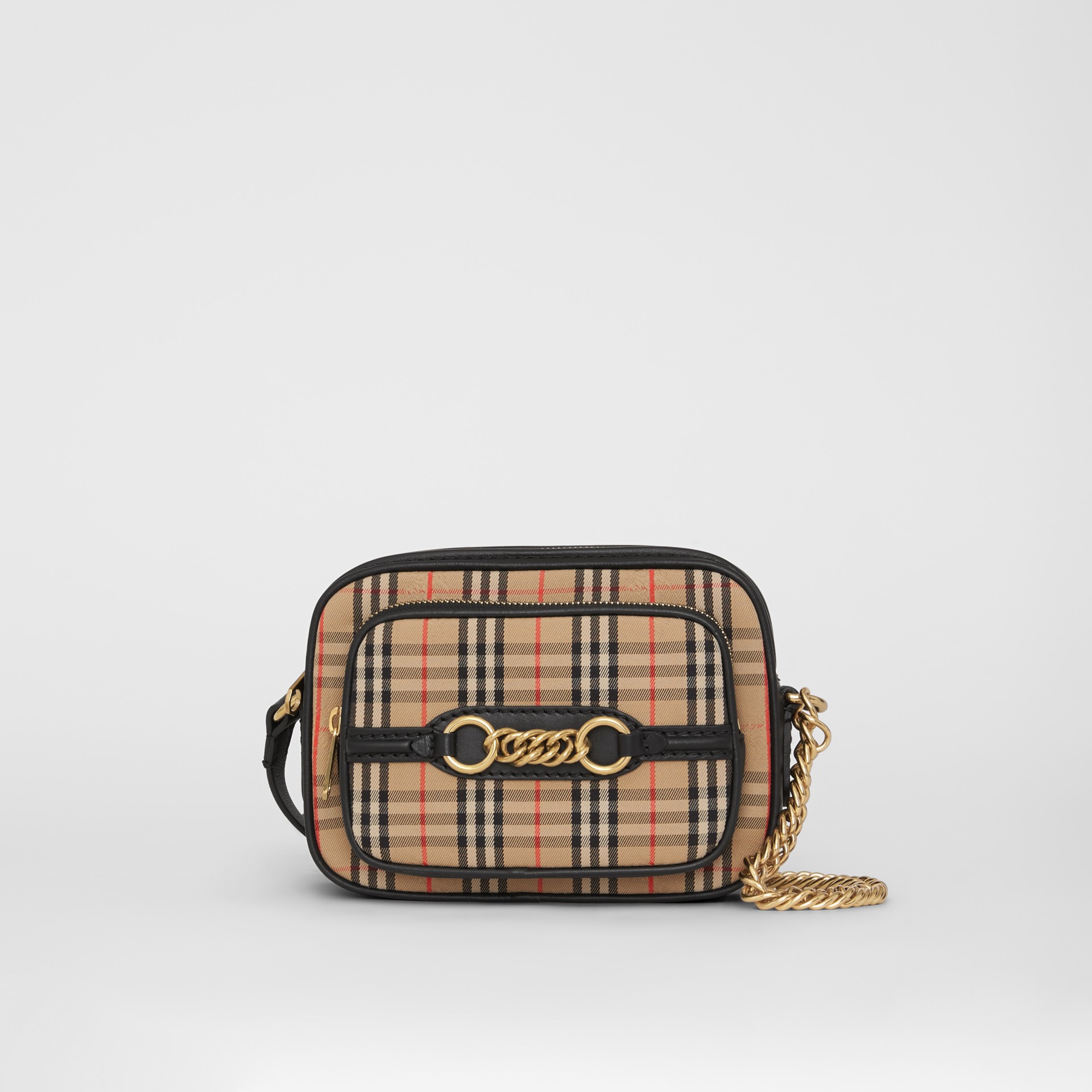 The 1983 Check Link Camera Bag in Black Women Burberry United States