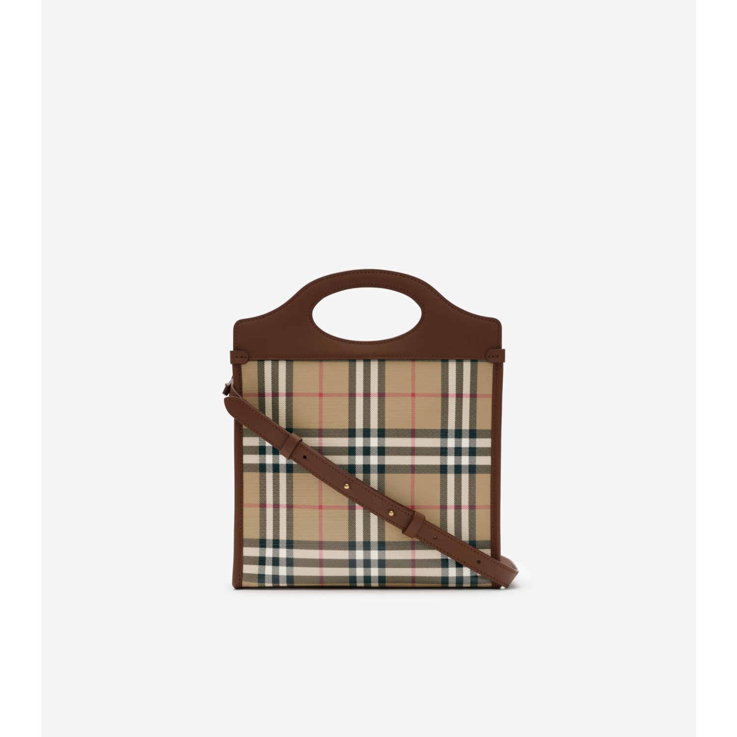 Mini Pocket Bag in Archive beige - Women, Cotton | Burberry® Official