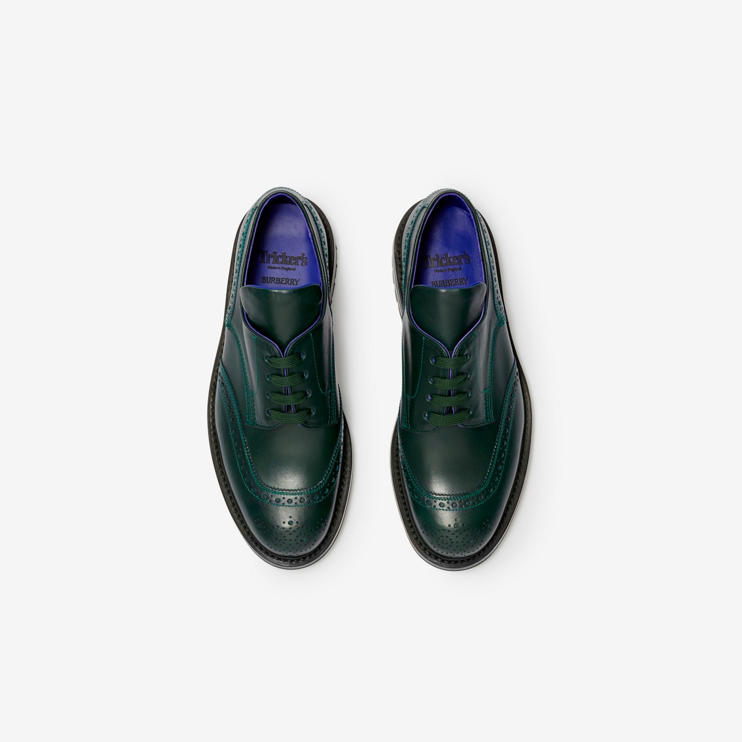 Sapatos brogue Devon de couro (Vine) - Homens | Burberry® oficial