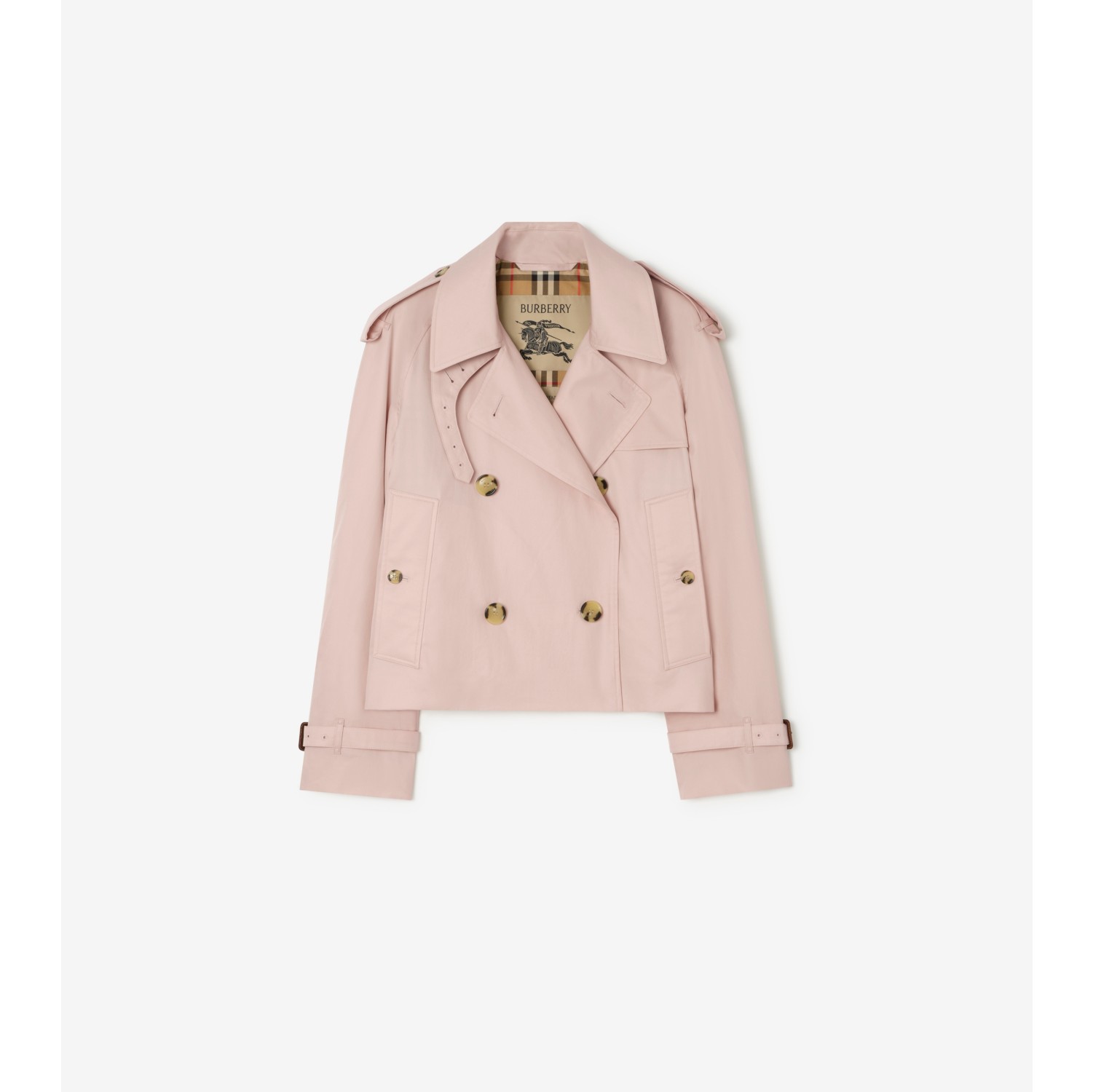 Cropped Tropical Gabardine Mayfair Trench Jacket