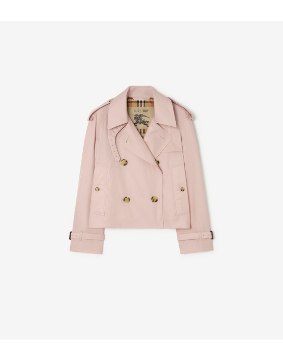 Cropped Tropical Gabardine Mayfair Trench Jacket