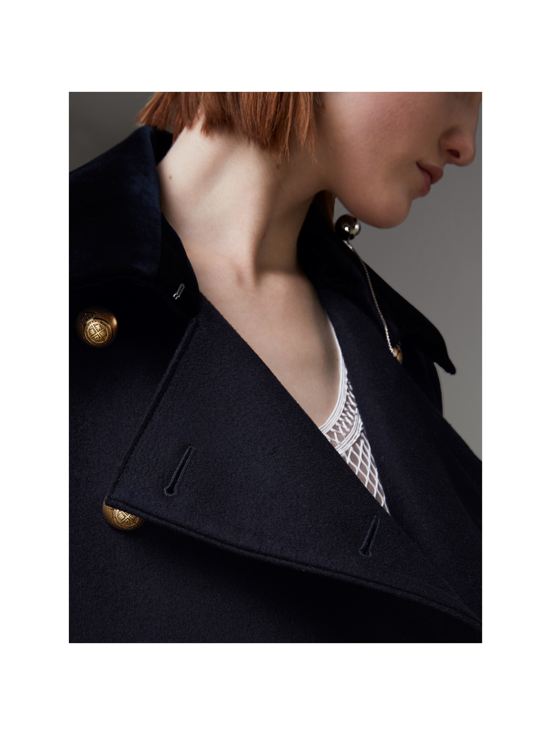 驼丝锦军风大衣 产品图片11