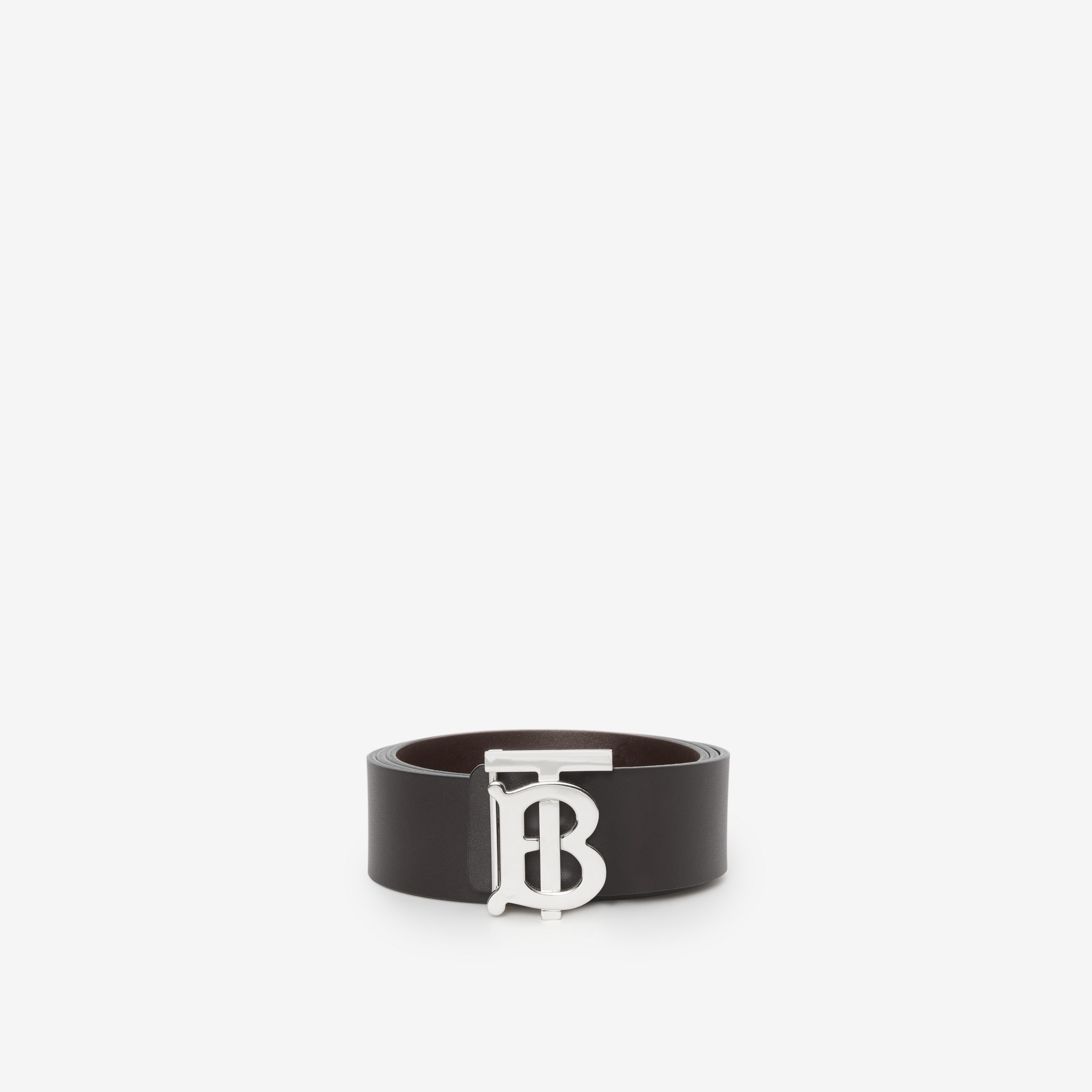 Leather Reversible Wide TB Belt in Black/malt Brown | Burberry® Official - 2