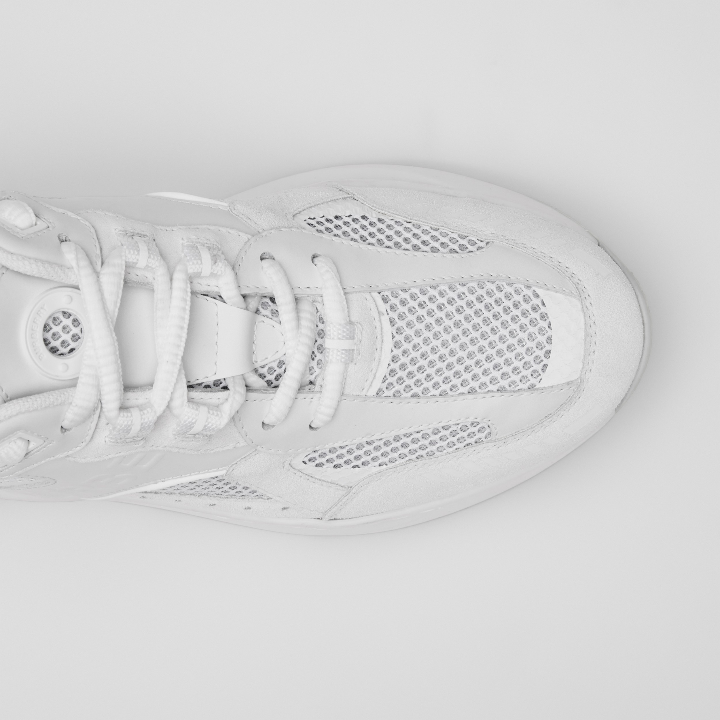 Sneaker mit Logoprägung aus Leder, Velours und Mesh (Weiß) - Damen | Burberry® - 2