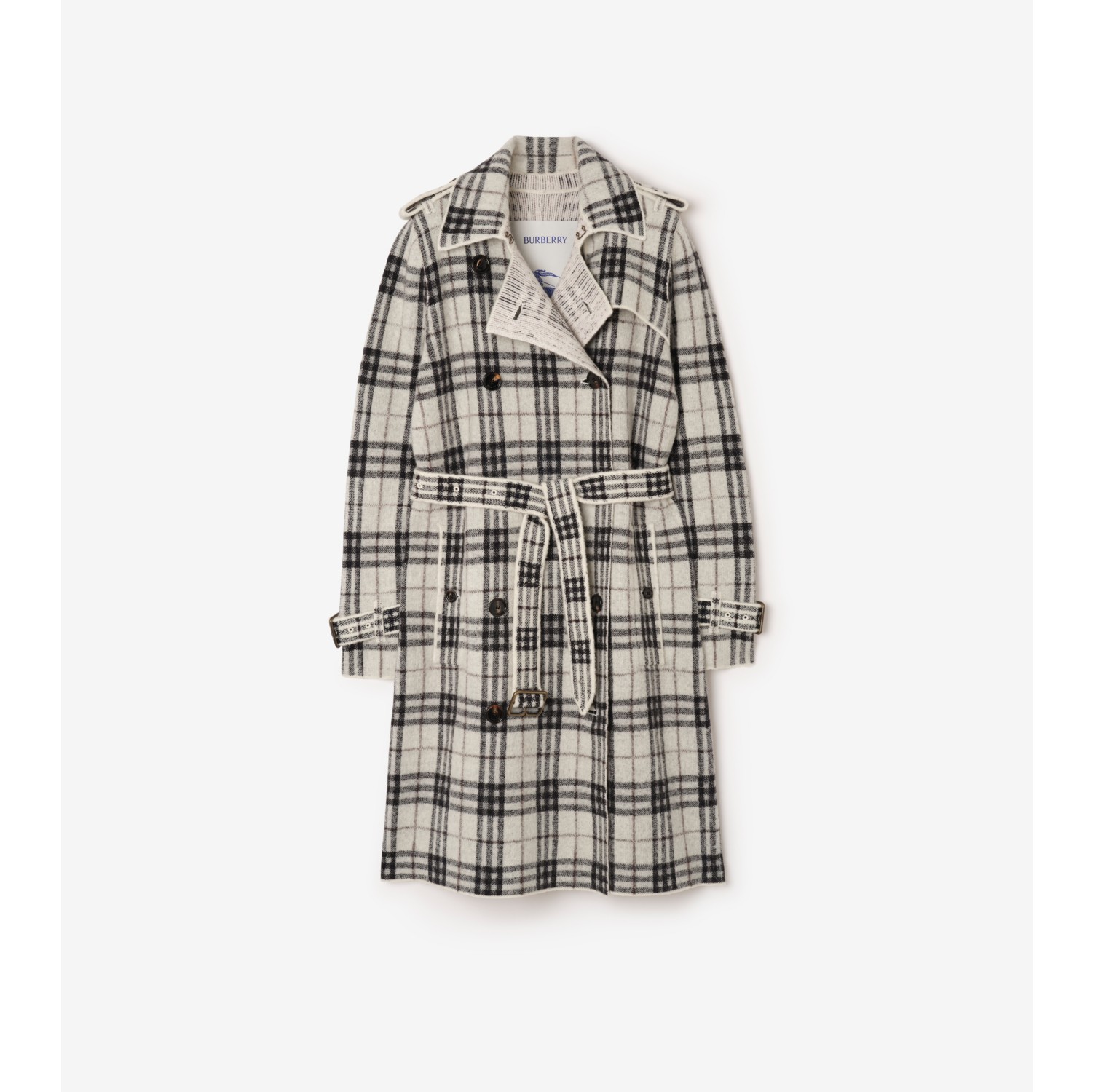 Mid-length Cashmere Wool Blend Trench Coat