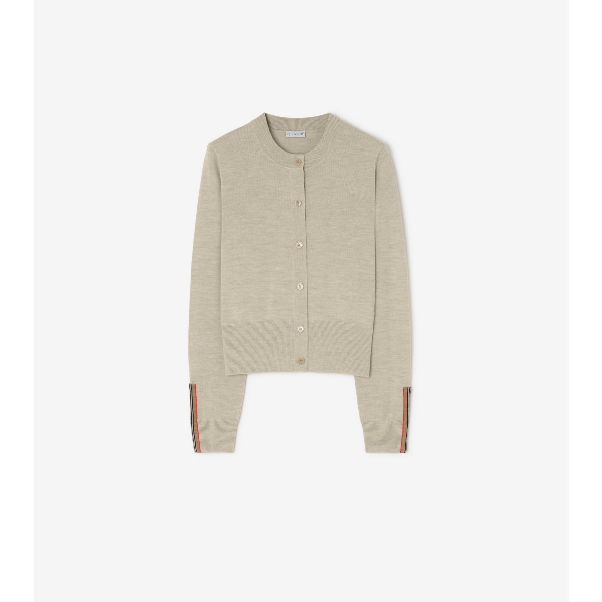  Stripe Wool Cardigan