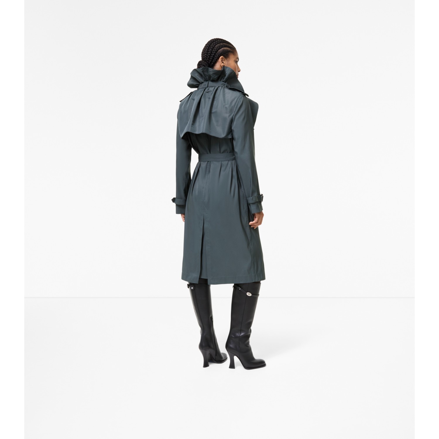 Long Faille Clare Trench Coat - thumbnail 10