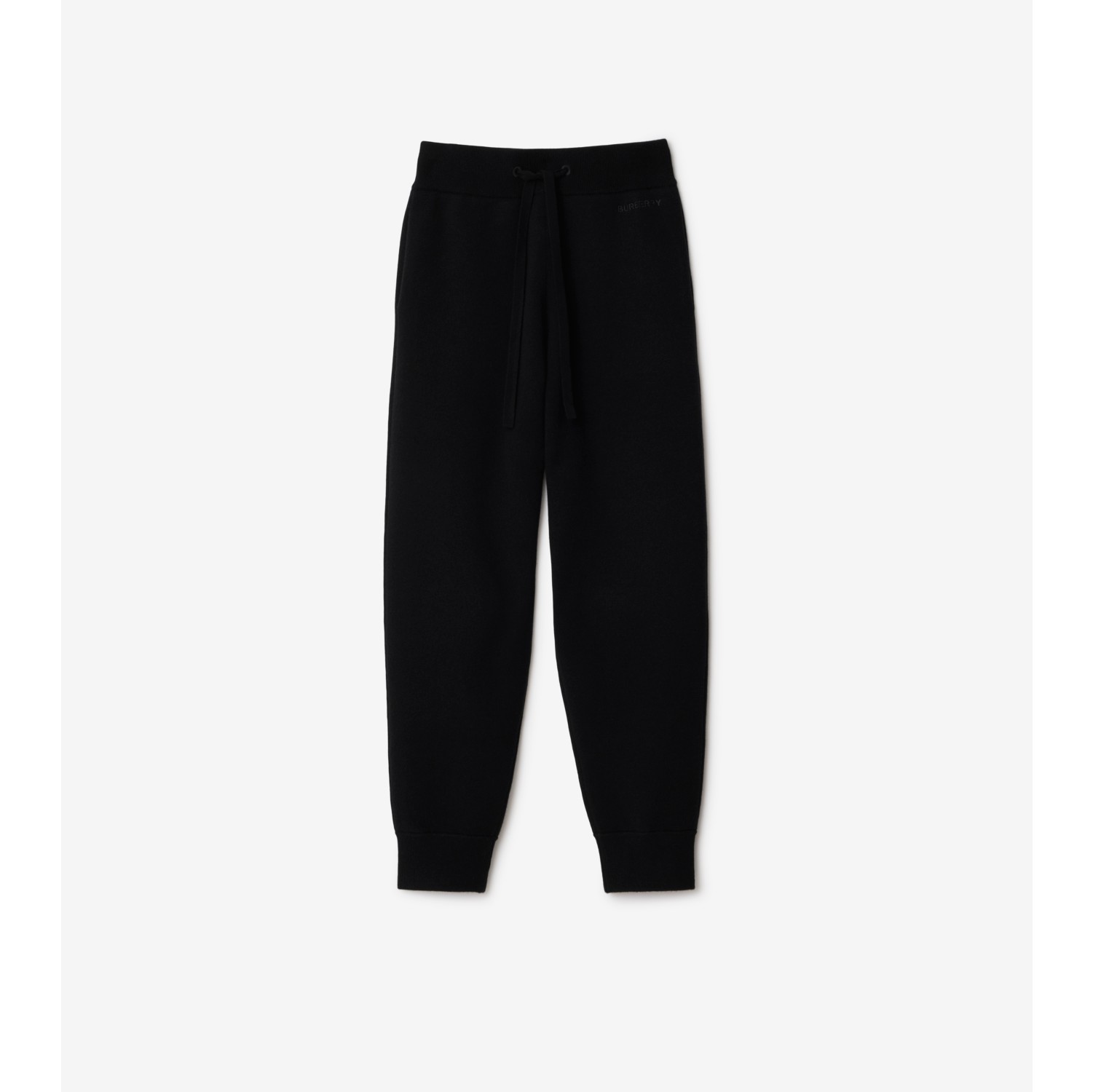 Pantalon de jogging pour homme en cachemire mélangé noir