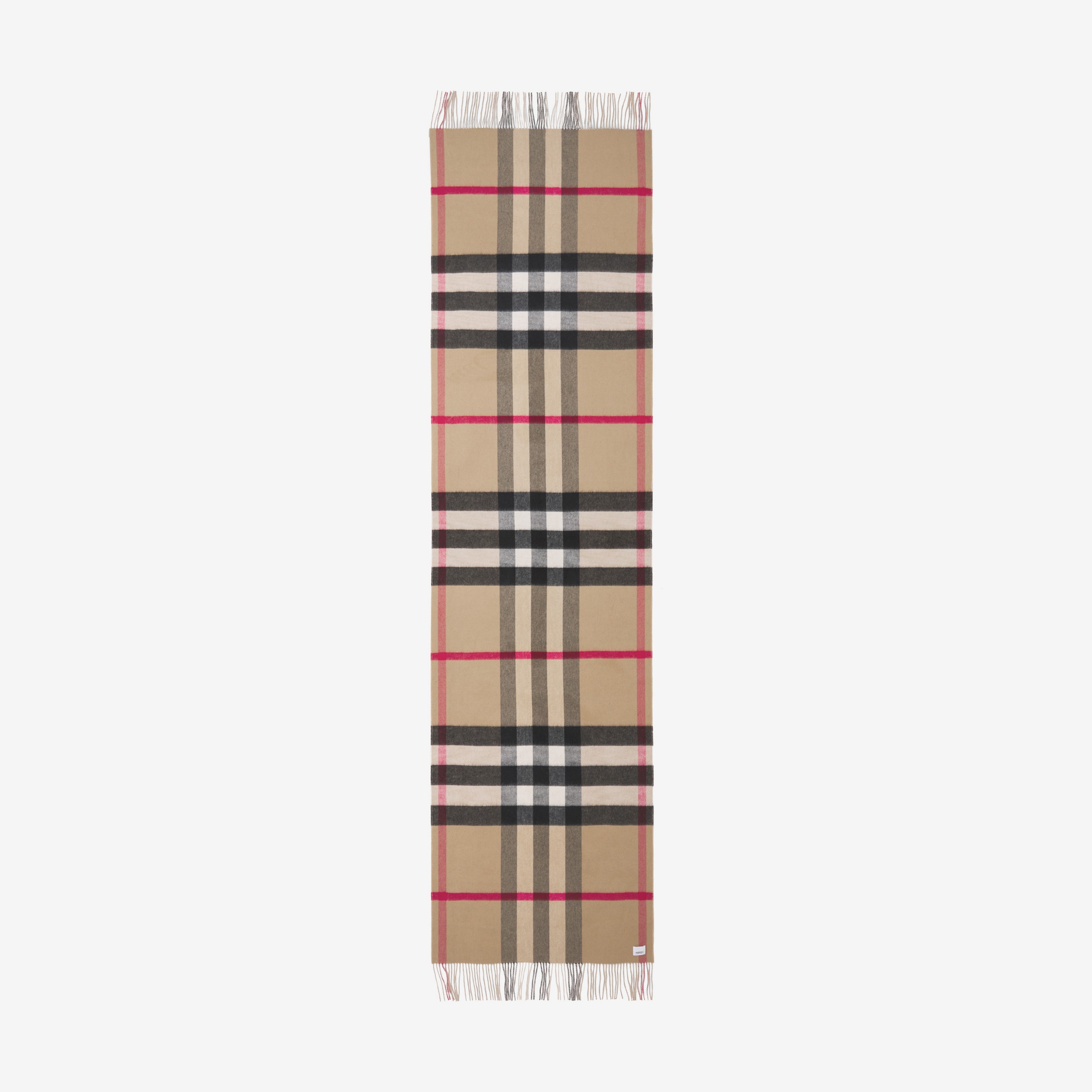 Reversible Check Cashmere Oversized Scarf in Archive Beige | Burberry® Official - 2