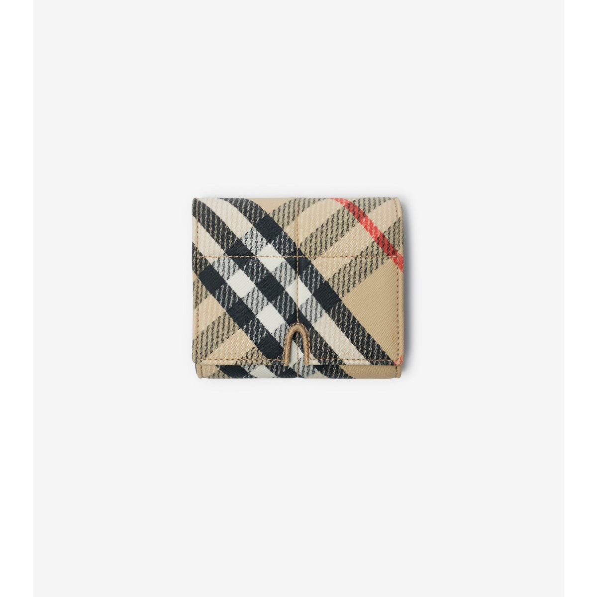 Shop Burberry Snip Wallet In Sand