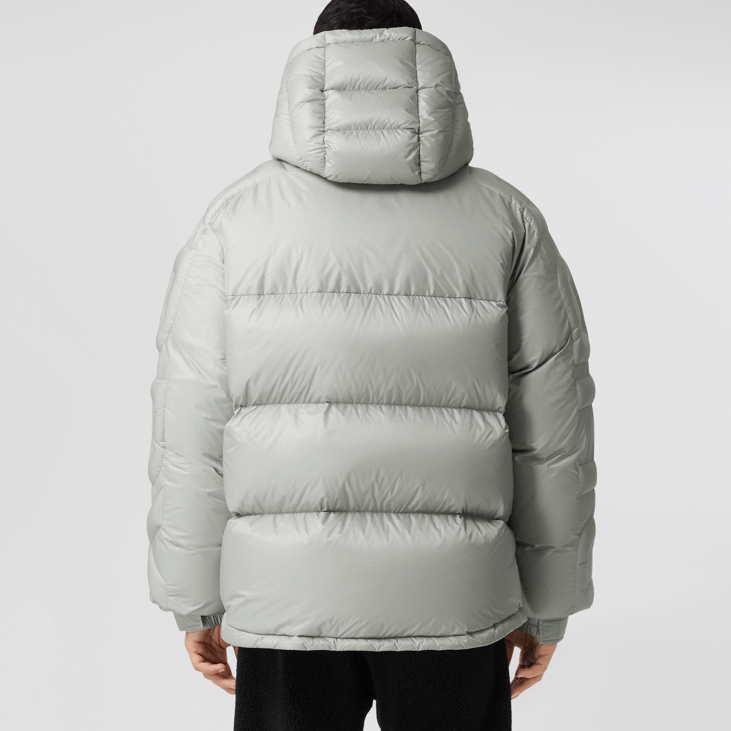 Logo Quilted Nylon Puffer Jacket in Light Pewter Grey - Men | Burberry® Official - 3