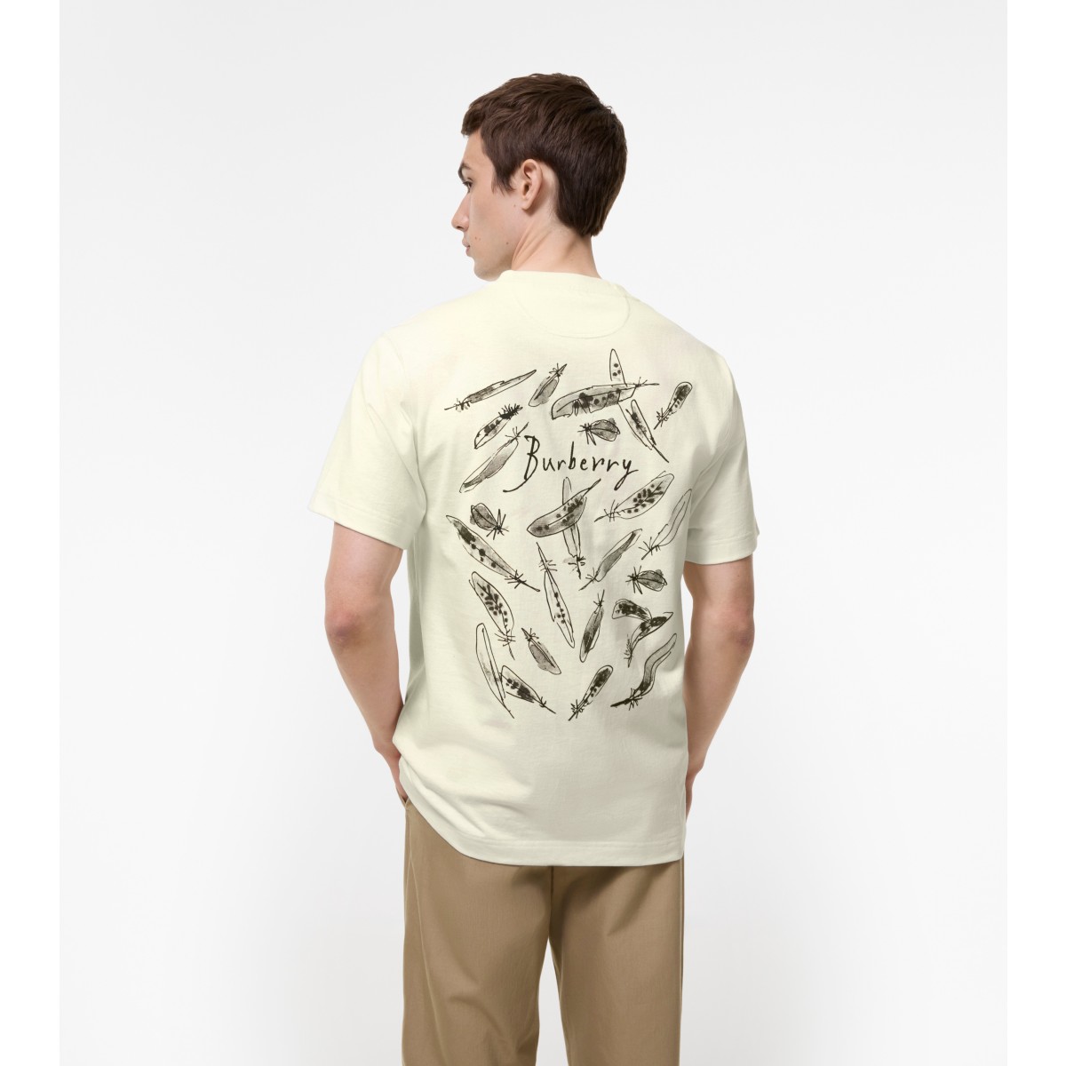 Printed Feather Print T-shirt