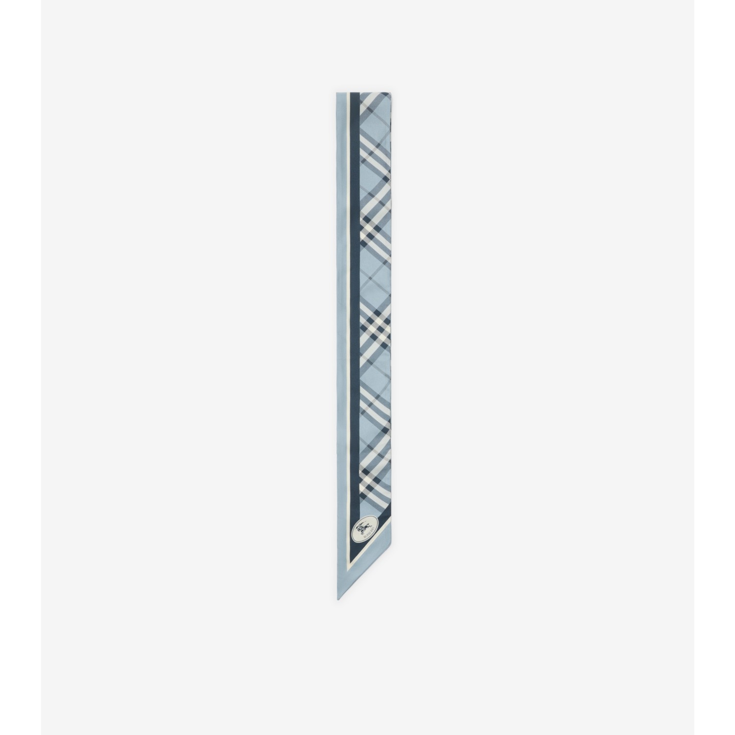 Skinny Check Silk Scarf
