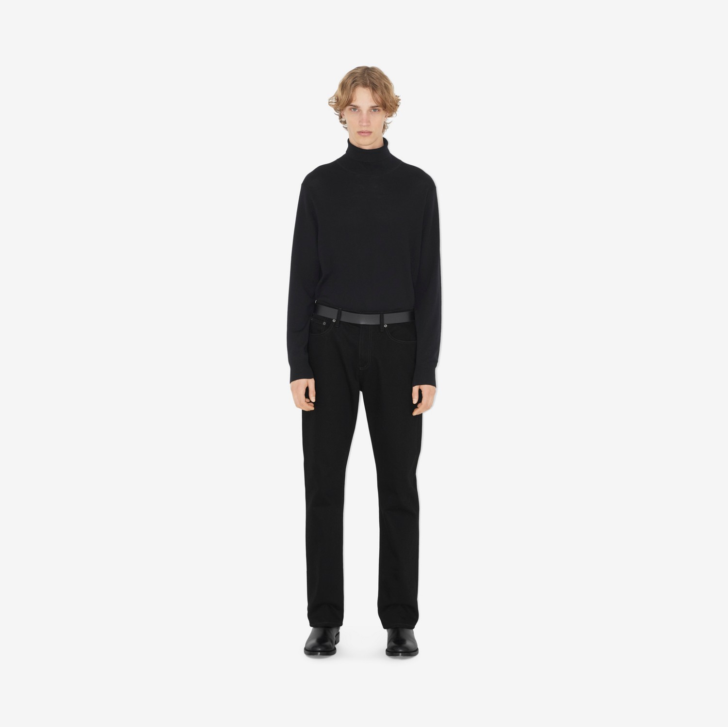 Straight Fit Jeans in Black - Men | Burberry® Official
