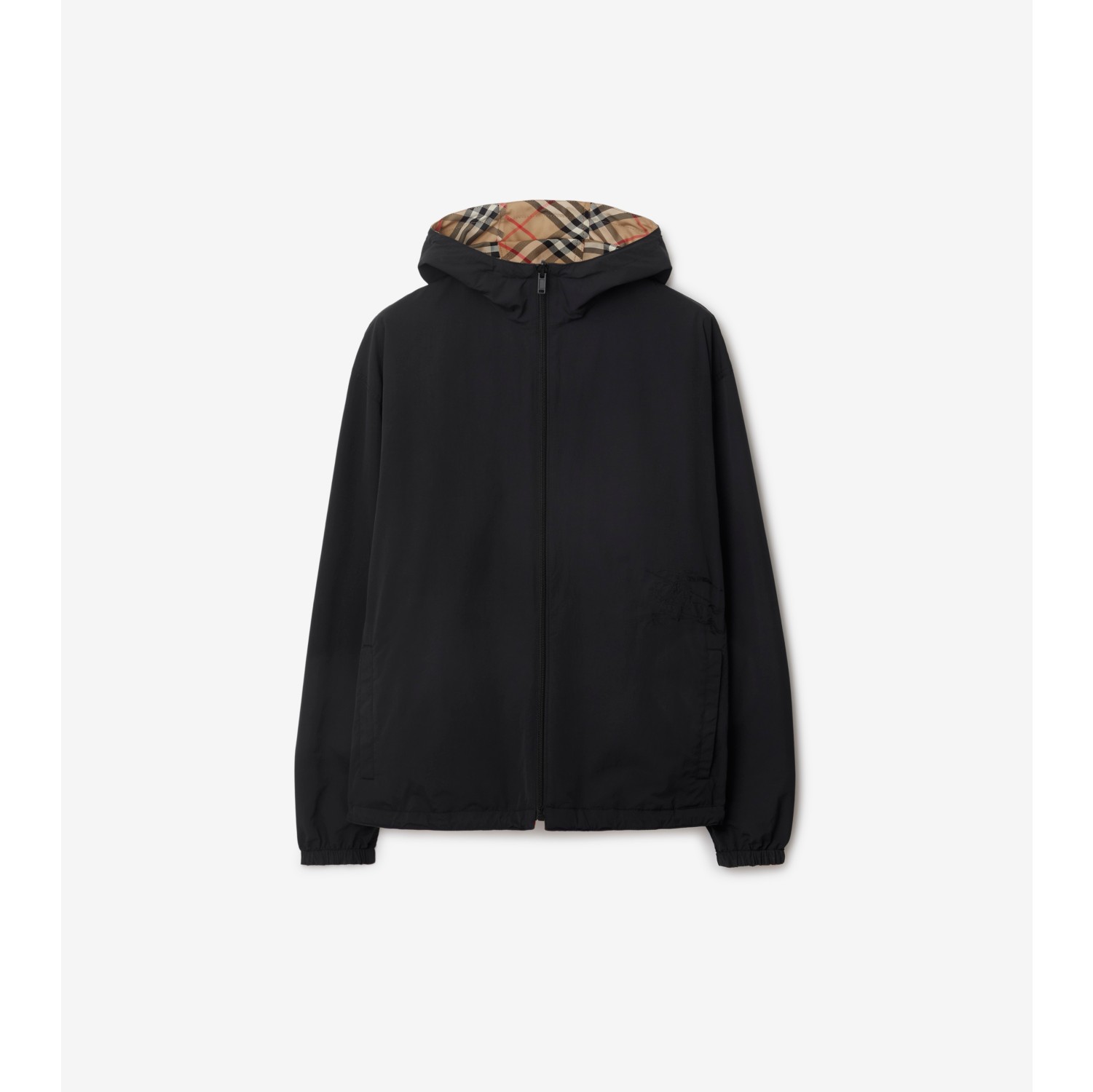 Reversible Check Hooded Jacket