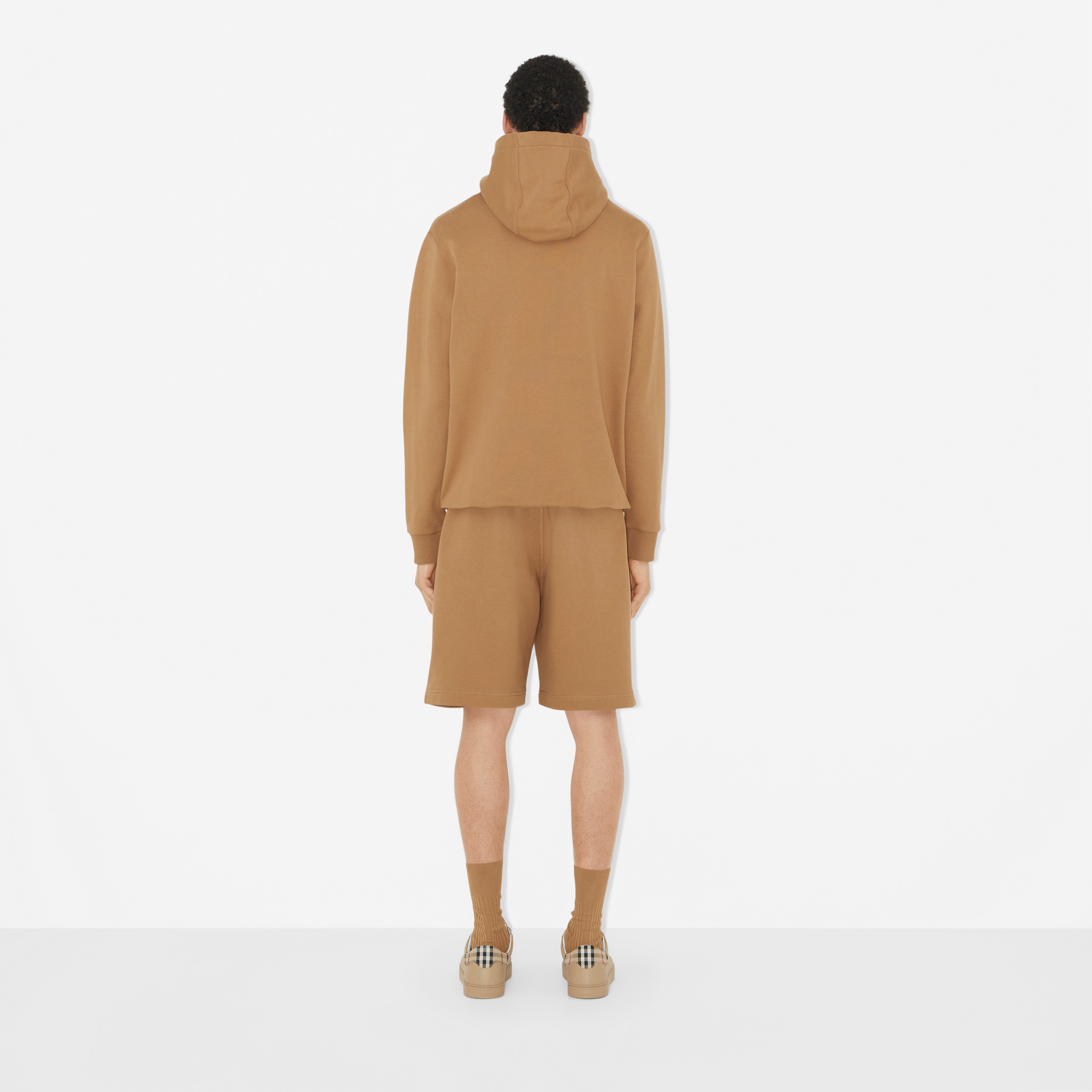 Embroidered Monogram EKD Cotton Hoodie in Camel - Men | Burberry® Official - 4