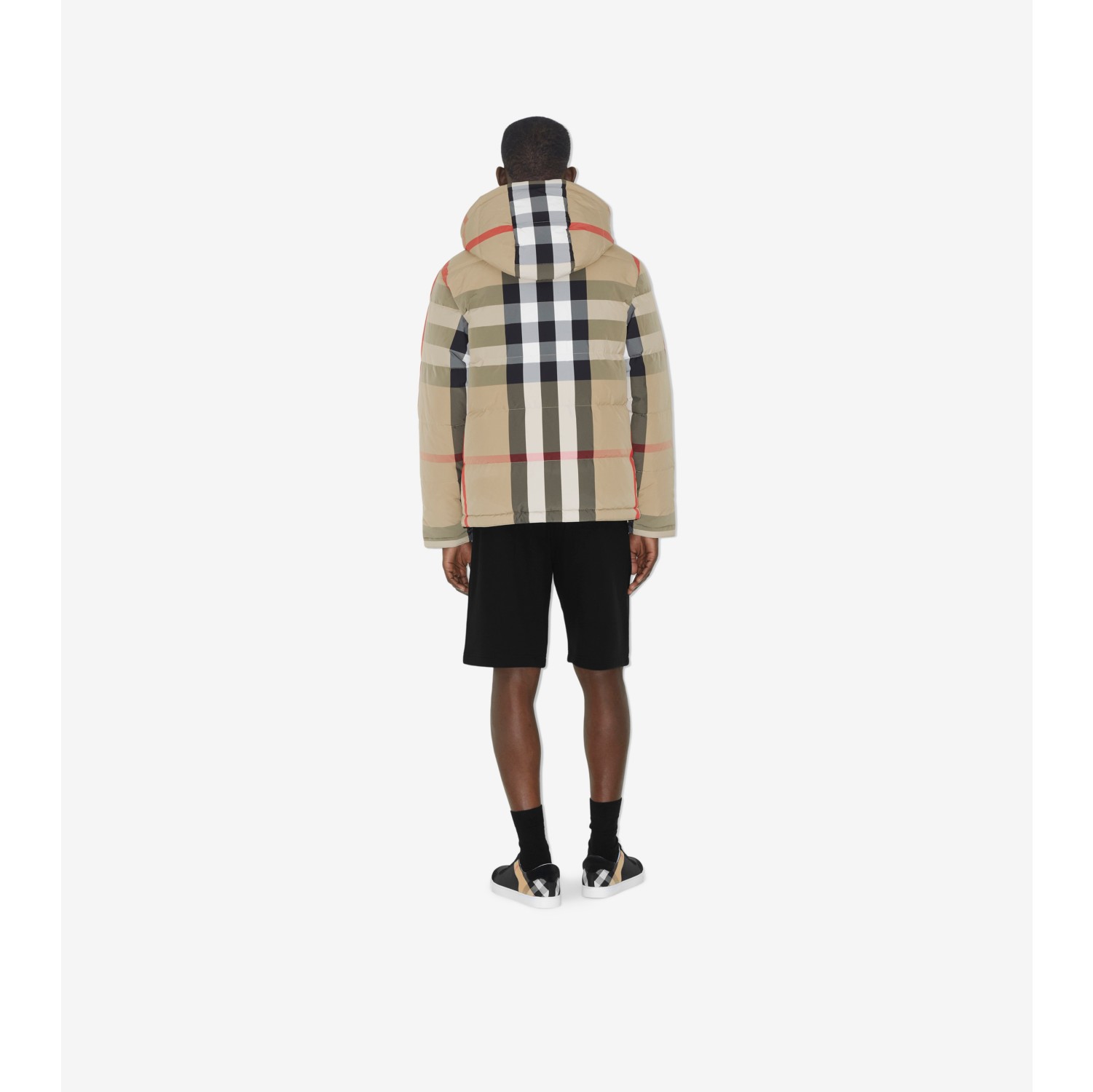 Reversible Check Puffer Jacket in Archive beige/black - Men | Burberry ...