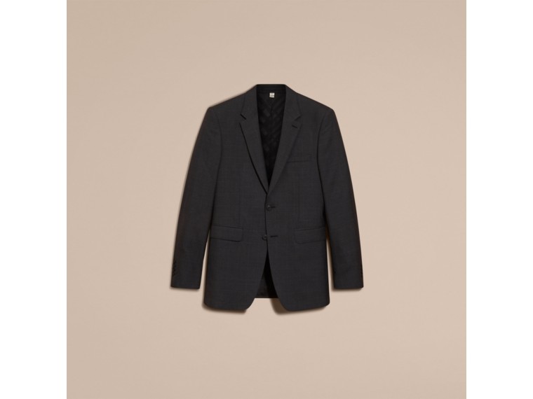 BURBERRY MODERN FIT CHECK WOOL PART-CANVAS SUIT