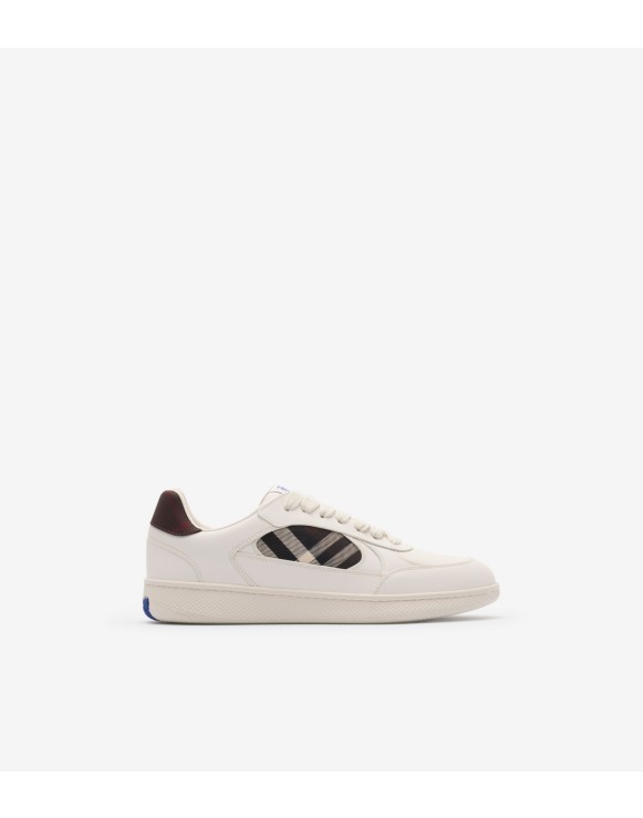 Leather and Check Terrace Sneakers​