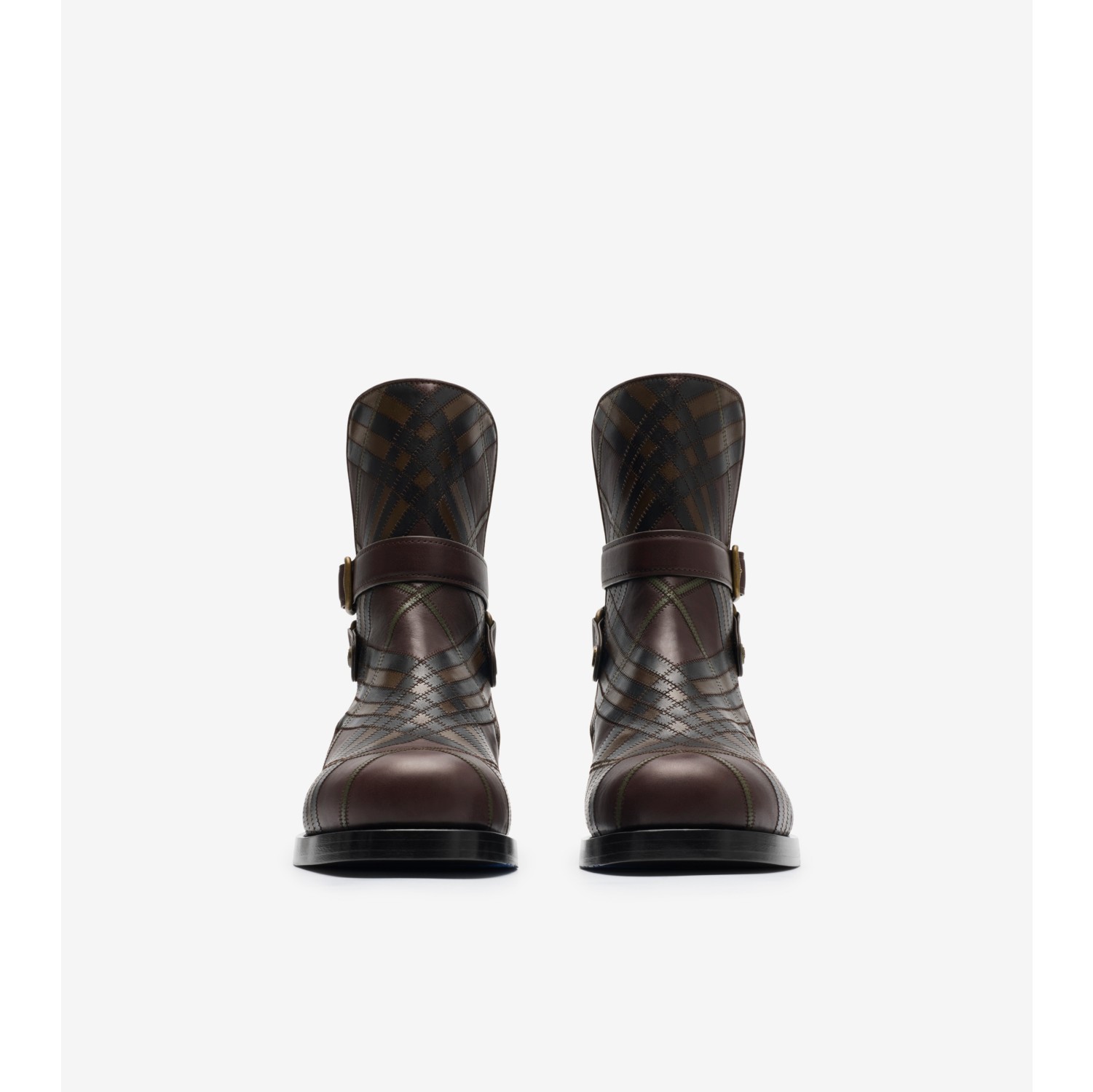 Check Leather Ledger Jodphur Boots​​