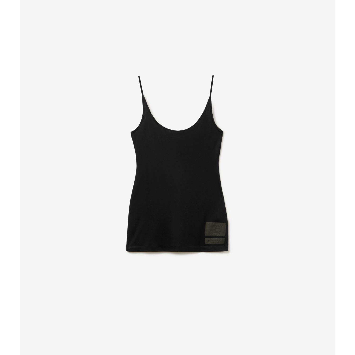 Long Jersey Camisole Top - Black - Ladies