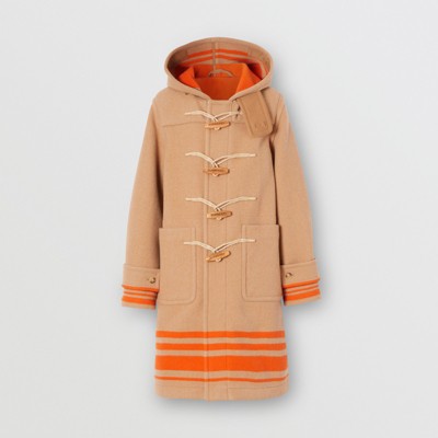 Striped Double-faced Wool Duffle Coat 