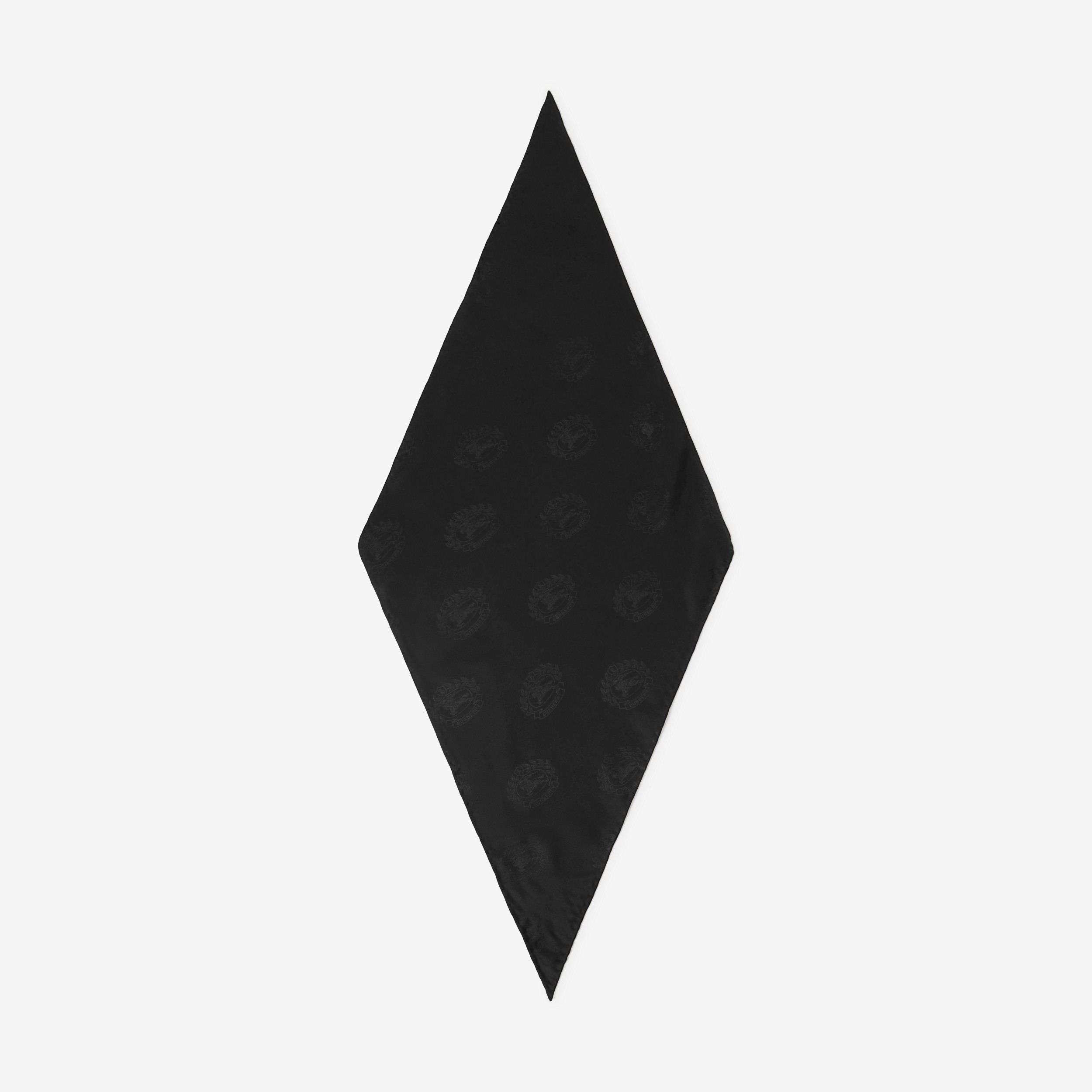 Lenço de seda em forma de diamante com estampa EKD (Preto) | Burberry® oficial - 2