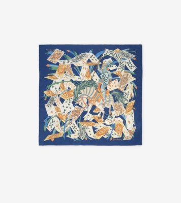House of Cards Silk Scarf in Maritime blue | Burberry® Official