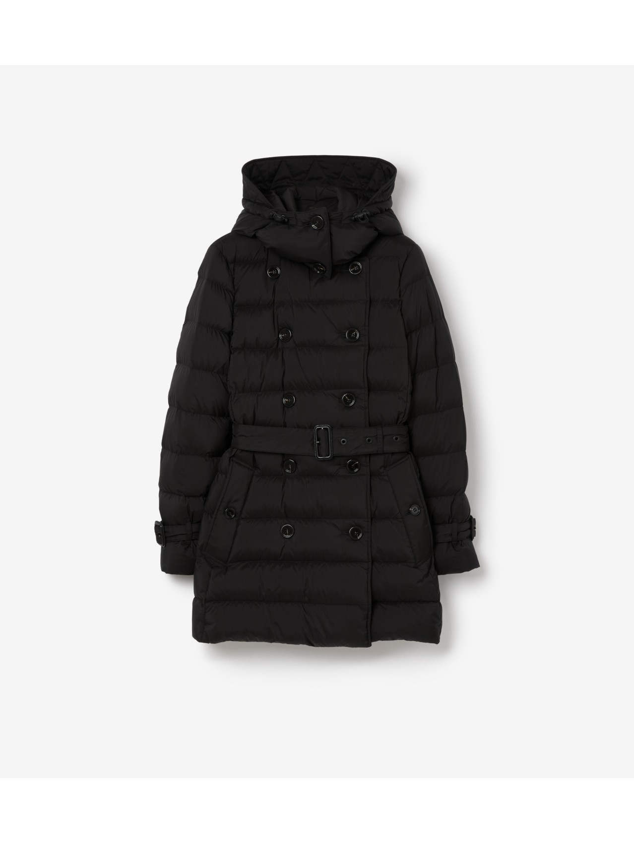 Burberry puffer coat with fur hood best sale